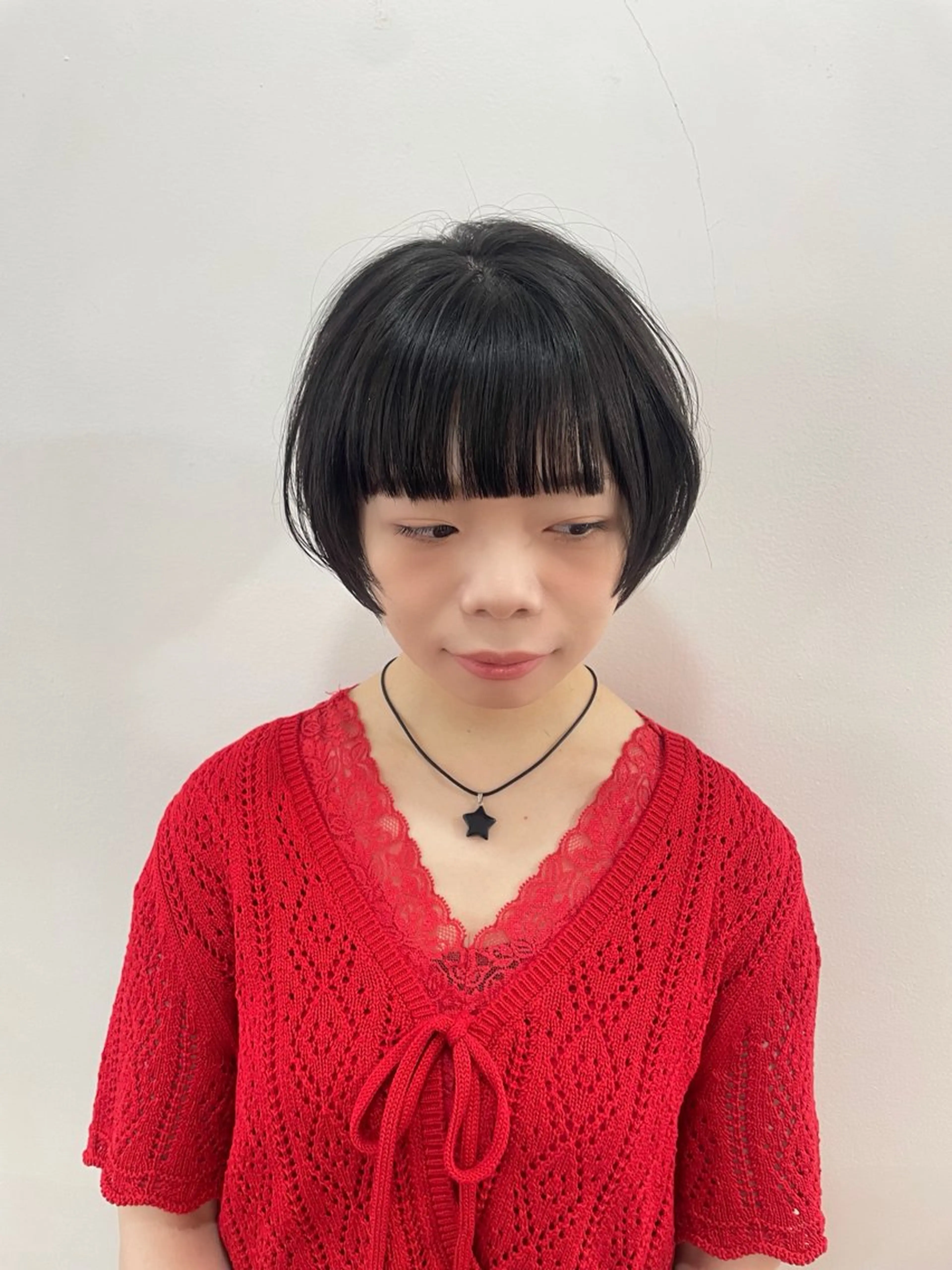 ショート ショートボブ ボブ 髪質改善 レイヤーカット ショートヘア カット mopa所属・mopa_kaede /透明感カラー/ボブのヘアスタイル