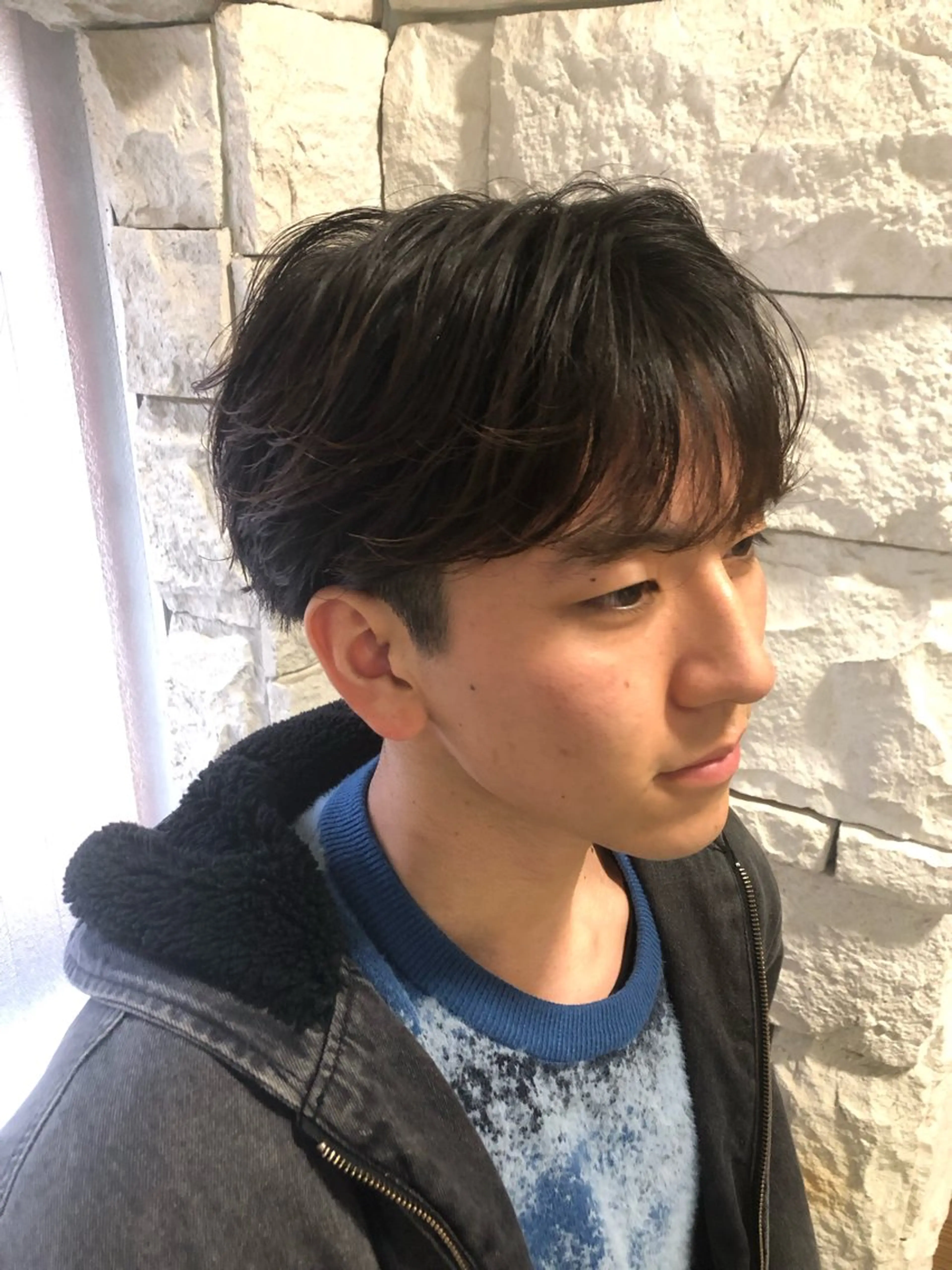 パーマ ヘアアレンジ メンズ カット パーマ トリートメント ヘアセット 栗原 侑也のヘアスタイル