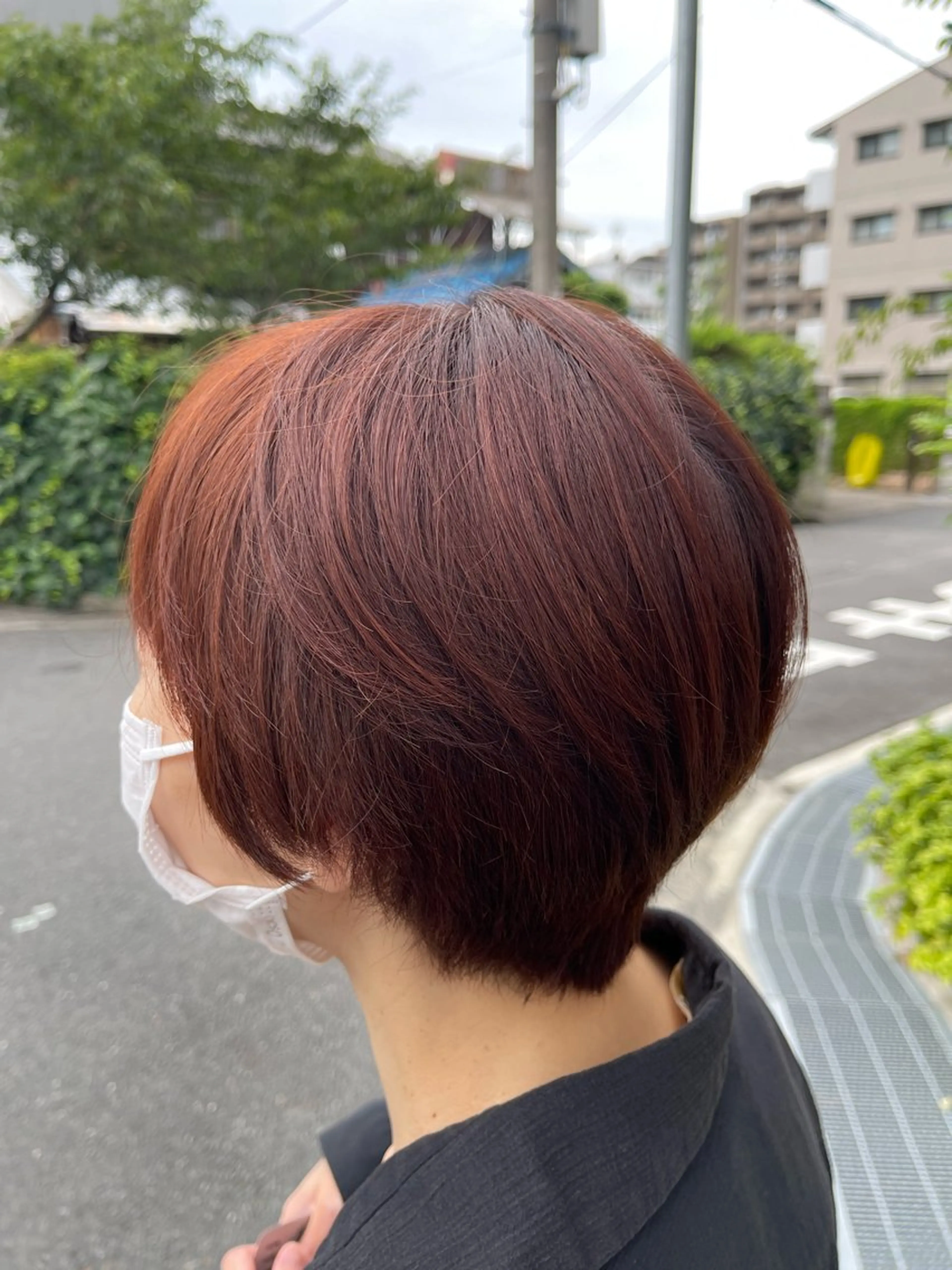ショート カラー ハンサムショート ブラウンカラー オレンジ オレンジブラウン ショートヘア カット ヘアカラー hair MILE.所属・ゆうだい モデル募集中のヘアスタイル