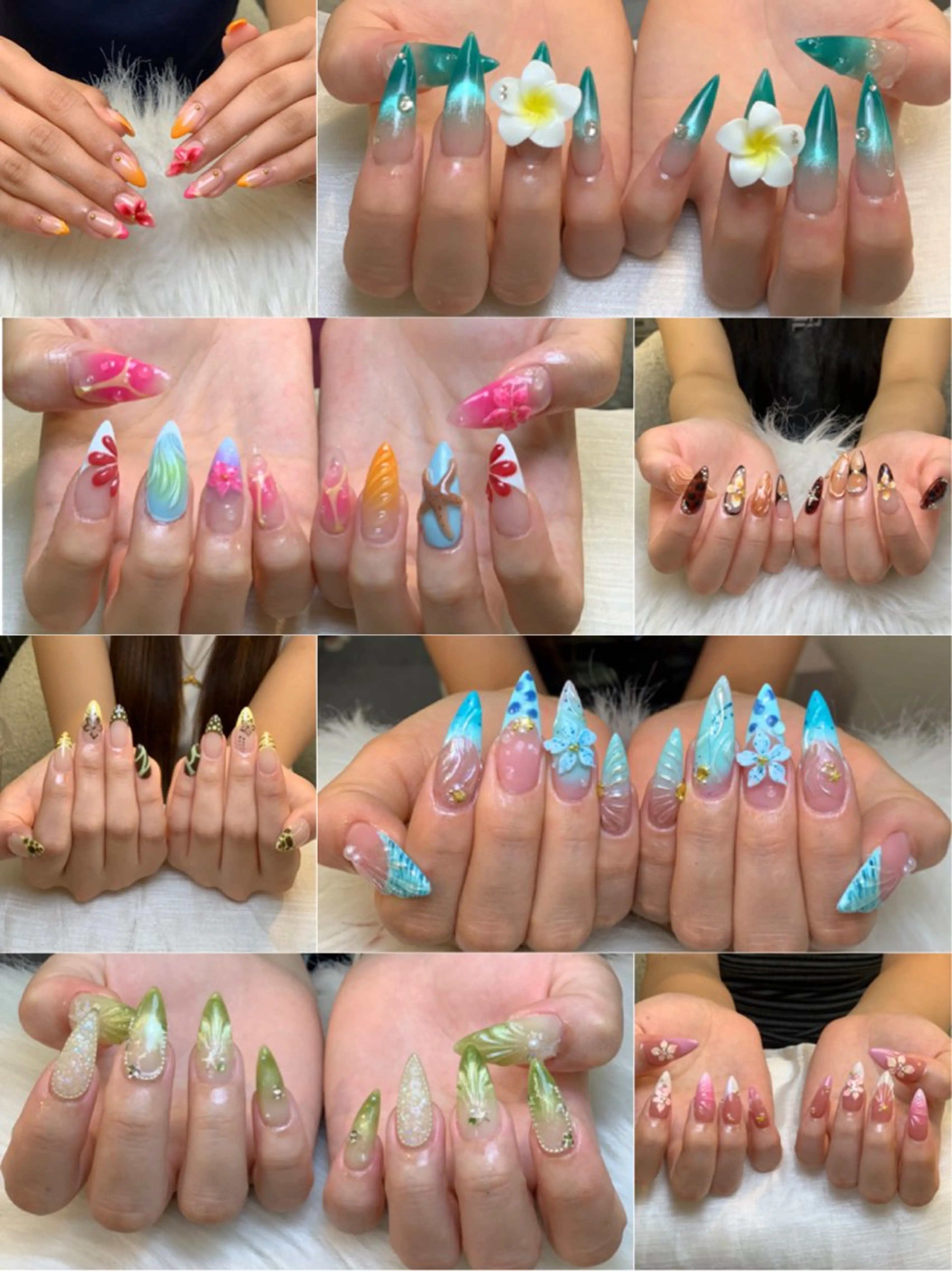 ネイル アートネイル 長さ出し ジェルネイル マグネットネイル ニュアンスネイル Cloudy Chan Nailのネイルデザイン