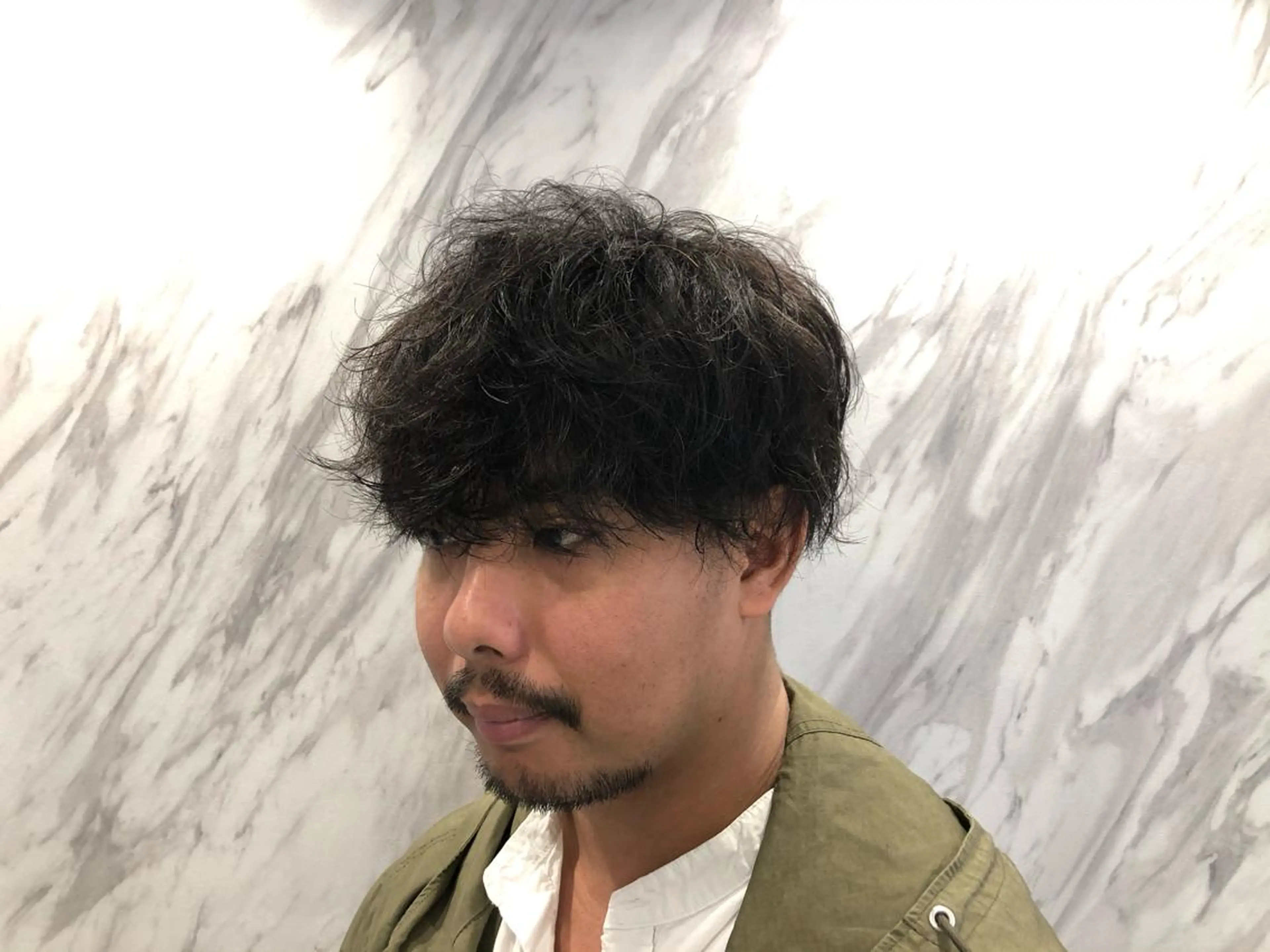 ショート パーマ メンズ メンズパーマ 🐠寒色系×パーマ 櫻井　麿偉🐏のヘアスタイル