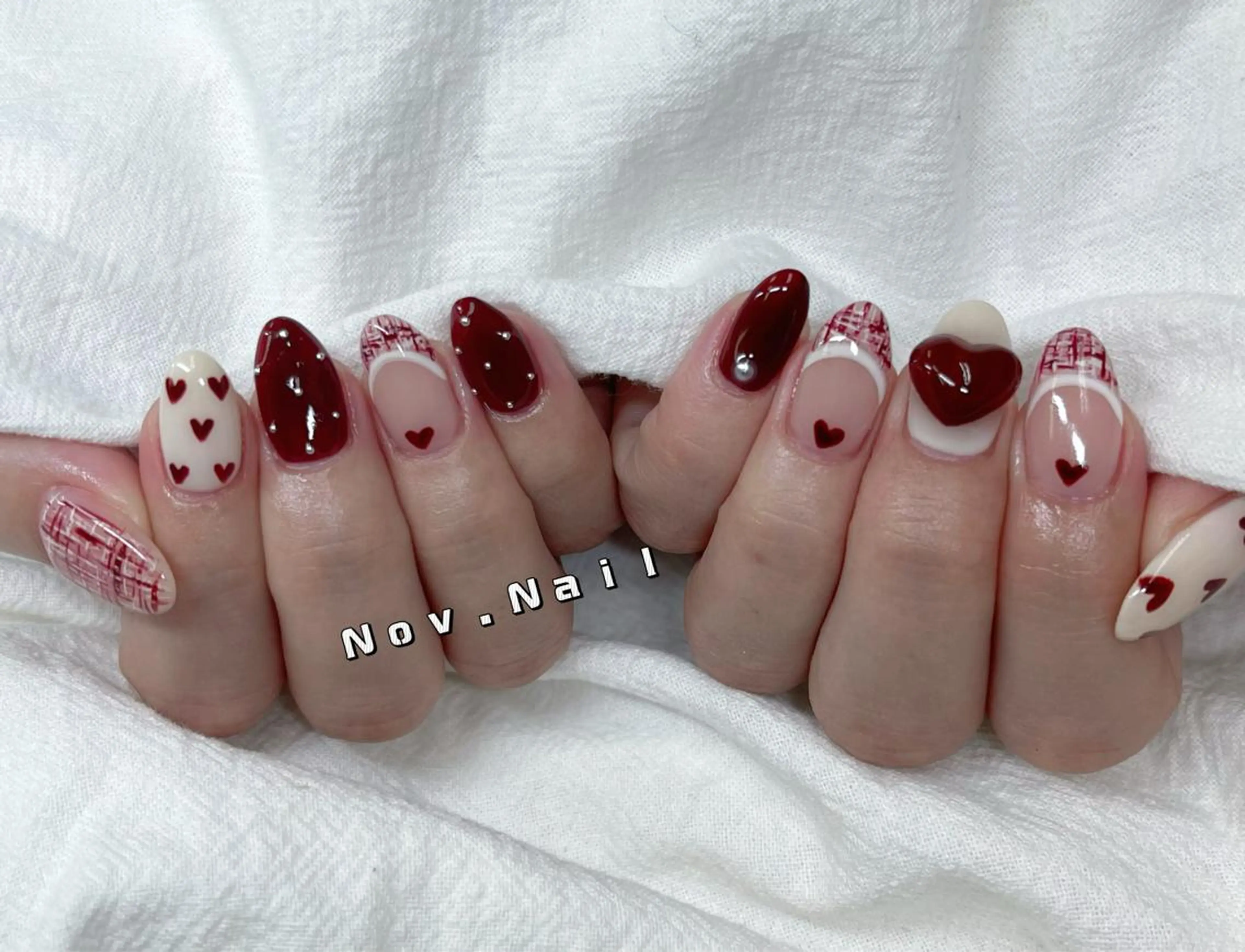 ネイル ハート ハンドネイル ハンドケア Nov. ネイルサロンのネイルデザイン