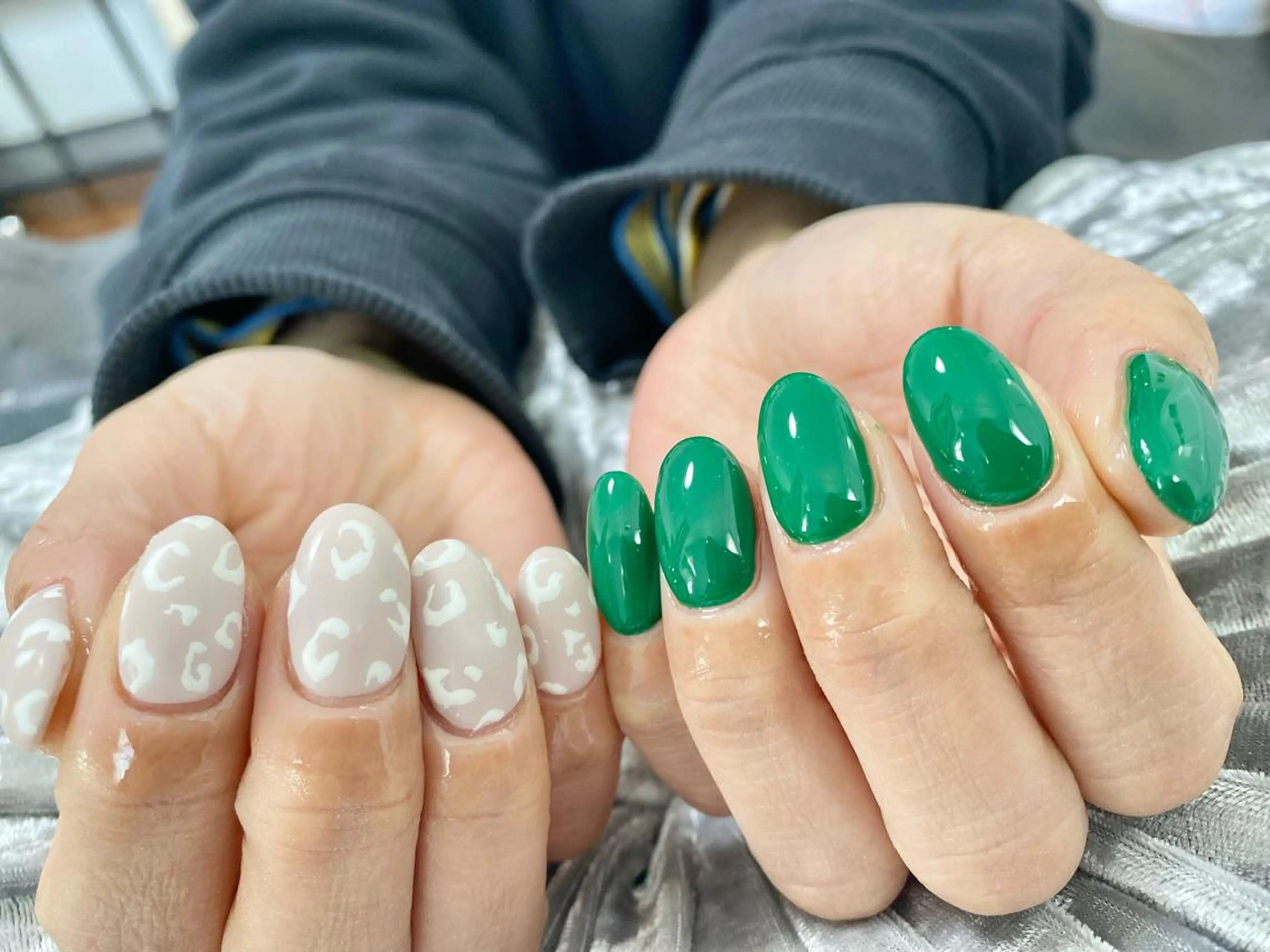 ネイル グリーン マットネイル Esthetic Will所属・will 有希のネイルデザイン