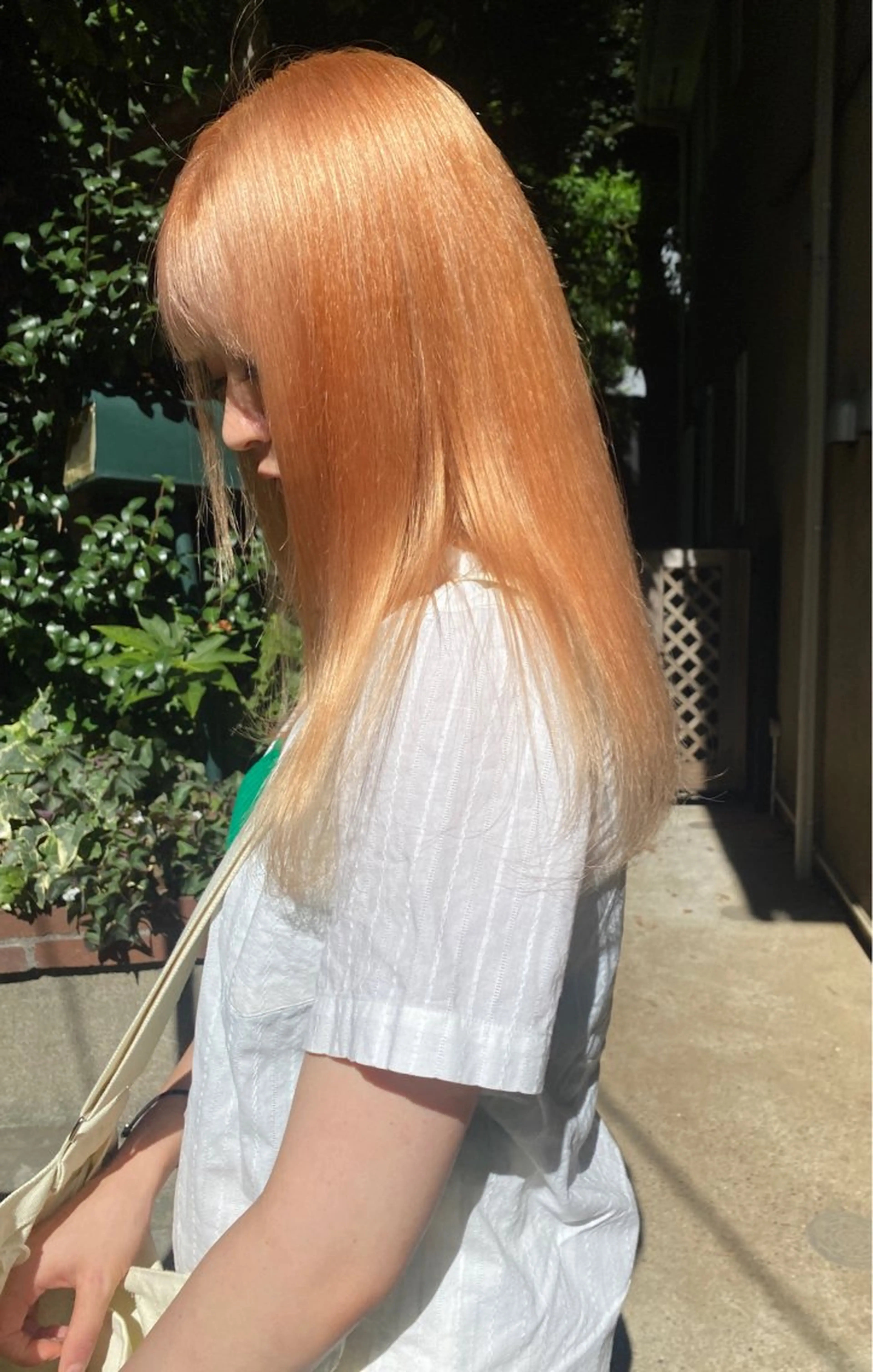 セミロング カラー オレンジ ヘアカラー ハイトーン/デザイン hirokiのヘアスタイル