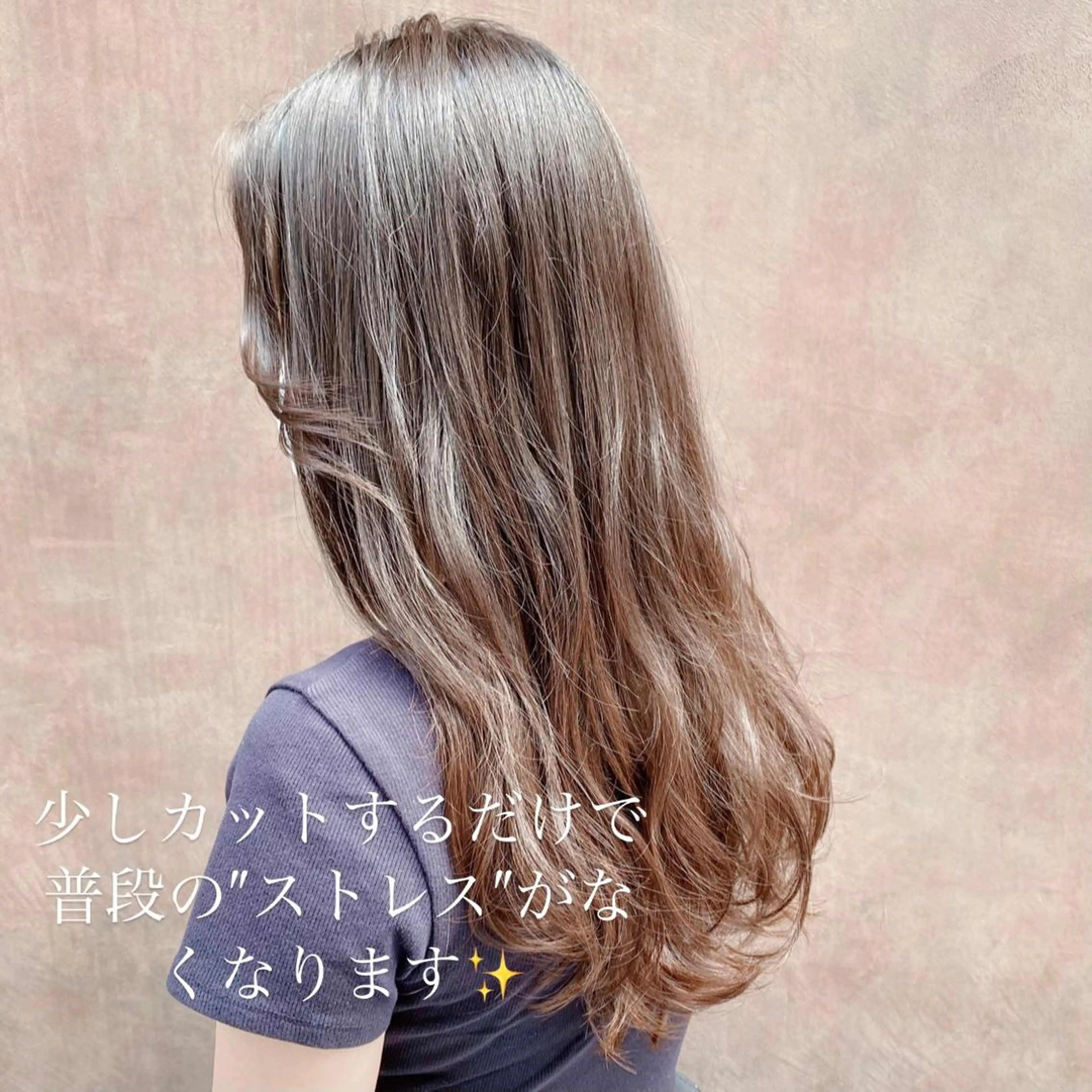 セミロング カット 透明感・ハイトーン・ 艶カラー/若林のヘアスタイル