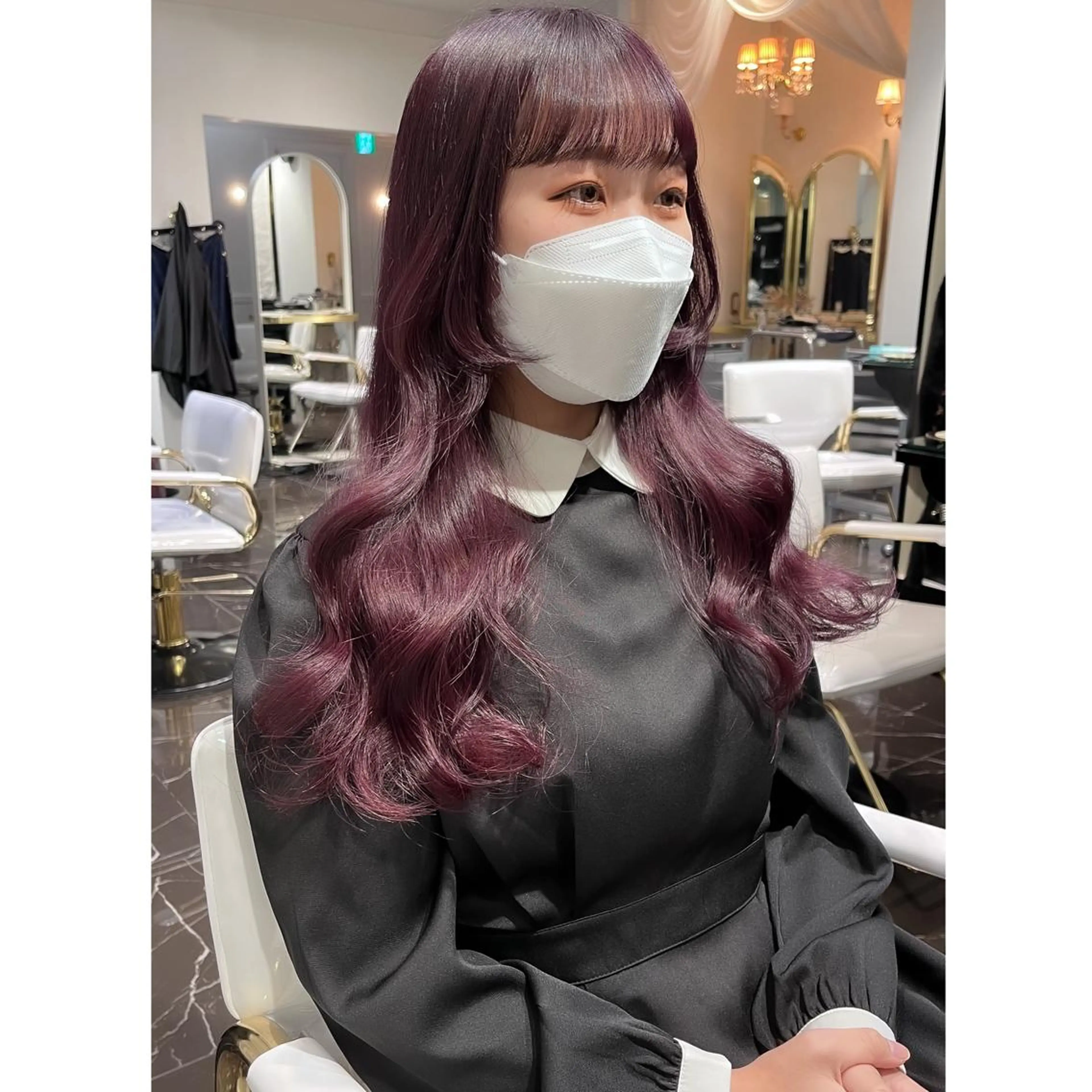 ロング カラー ブリーチ カット ヘアカラー LOTTA CUCCI所属・miyu /トレンド カラー×艶髪のヘアスタイル