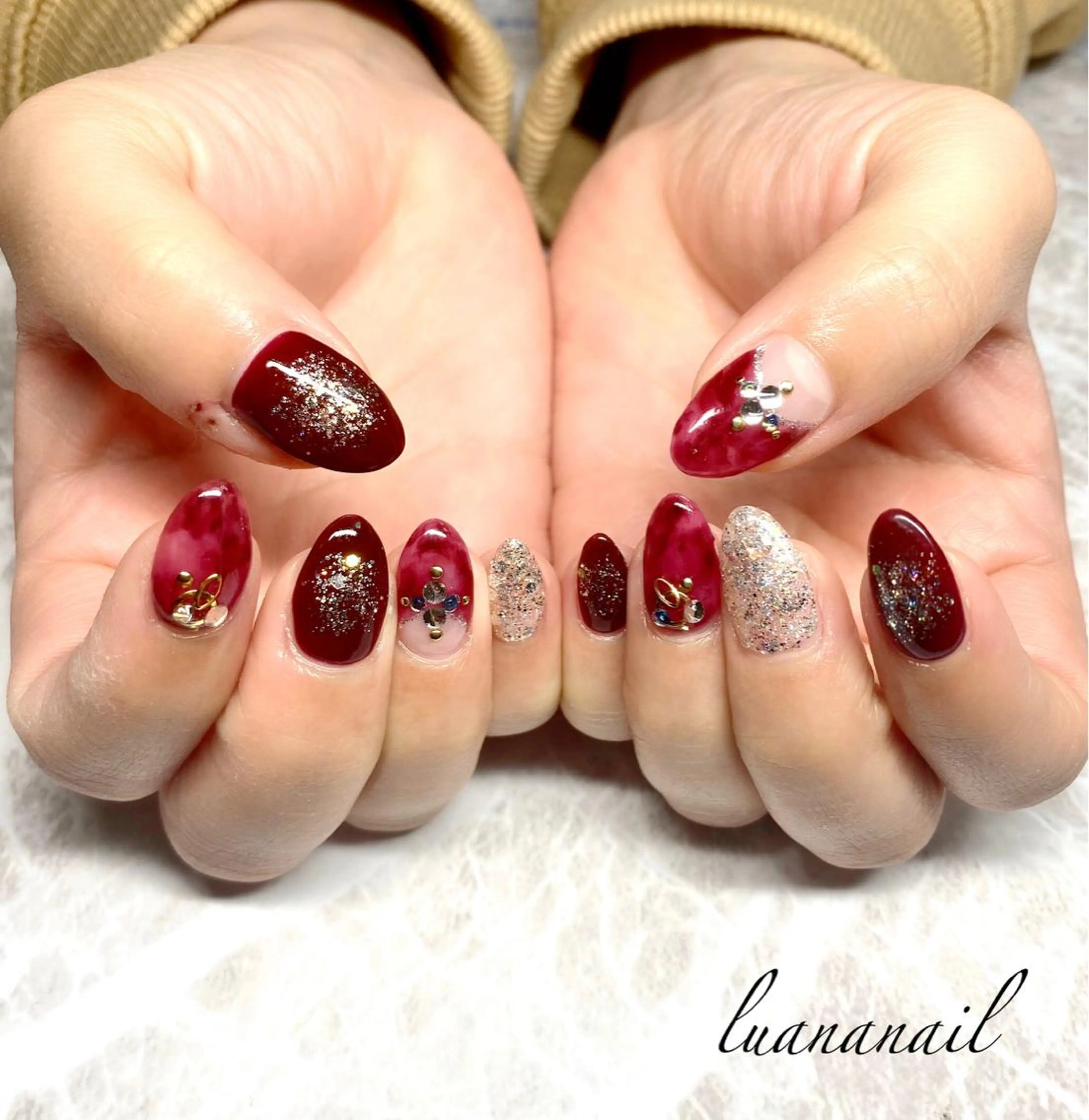 ネイル ボルドー luana nailのネイルデザイン
