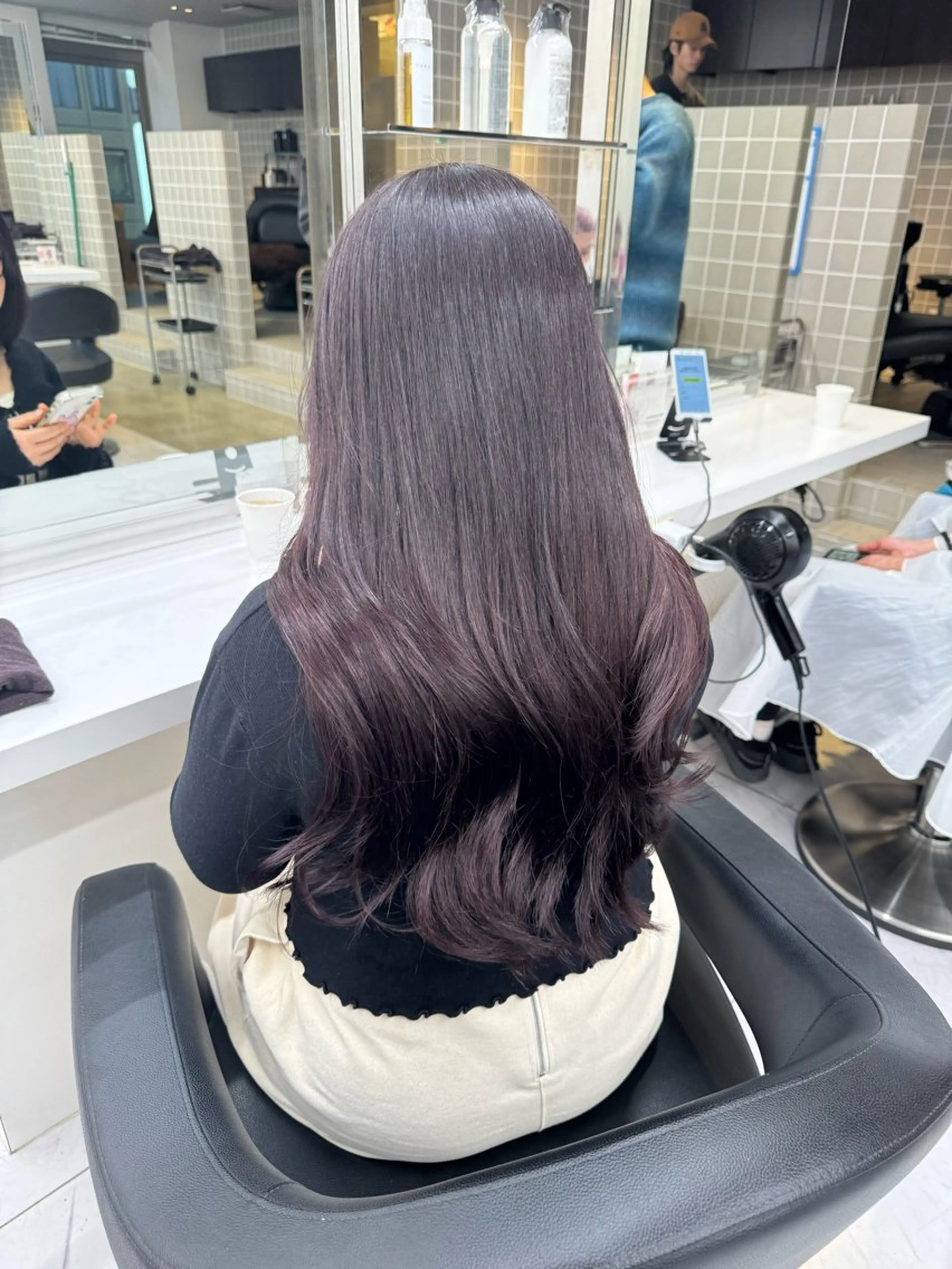 ロング カラー パーマ ヘアアレンジ メンズ キッズ 🍒暖色系 カラー🍒MEIのヘアスタイル