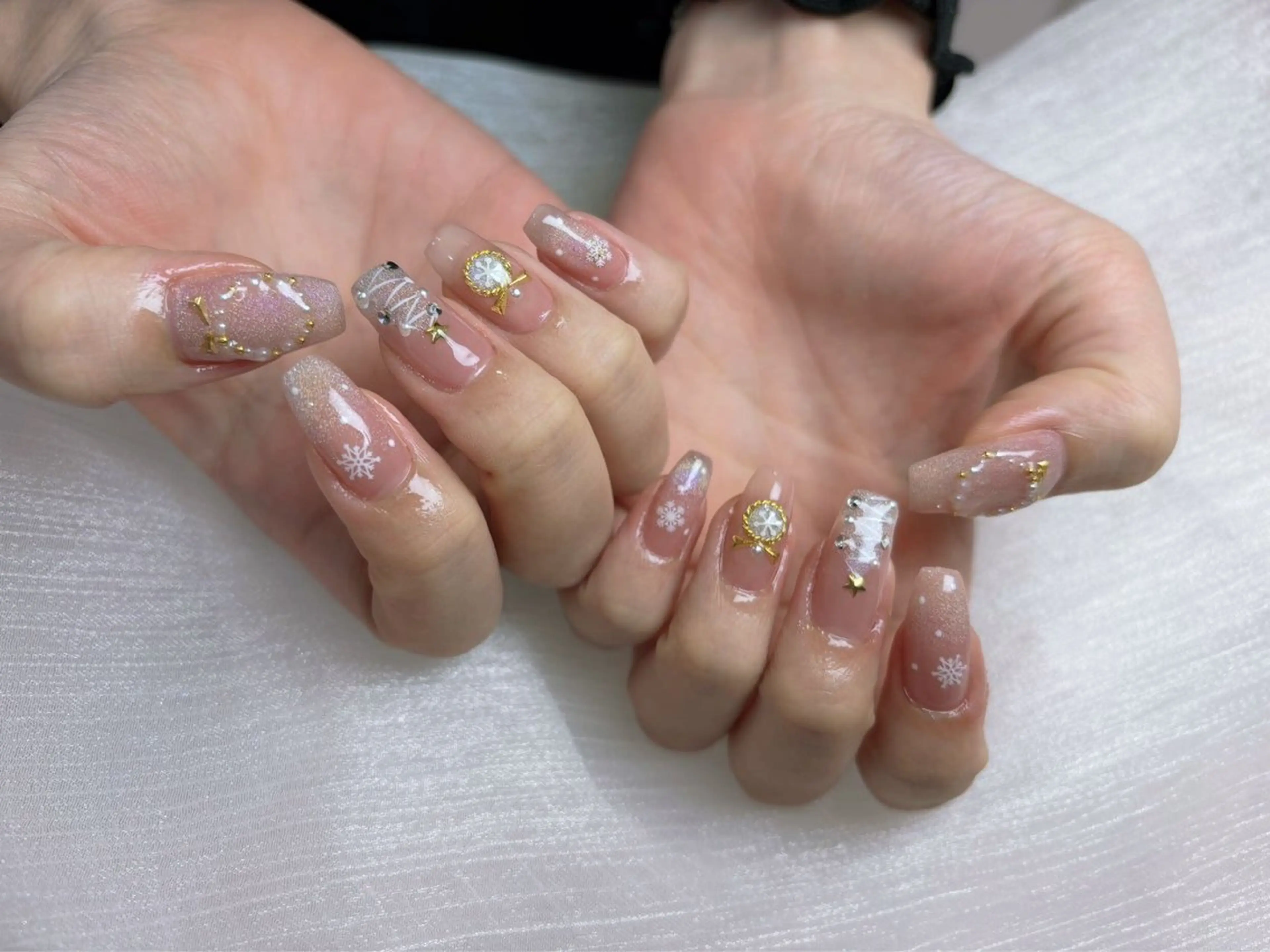ネイル アートネイル フットネイル ジェルネイル ハート マグネットネイル Babarla Nailのネイルデザイン