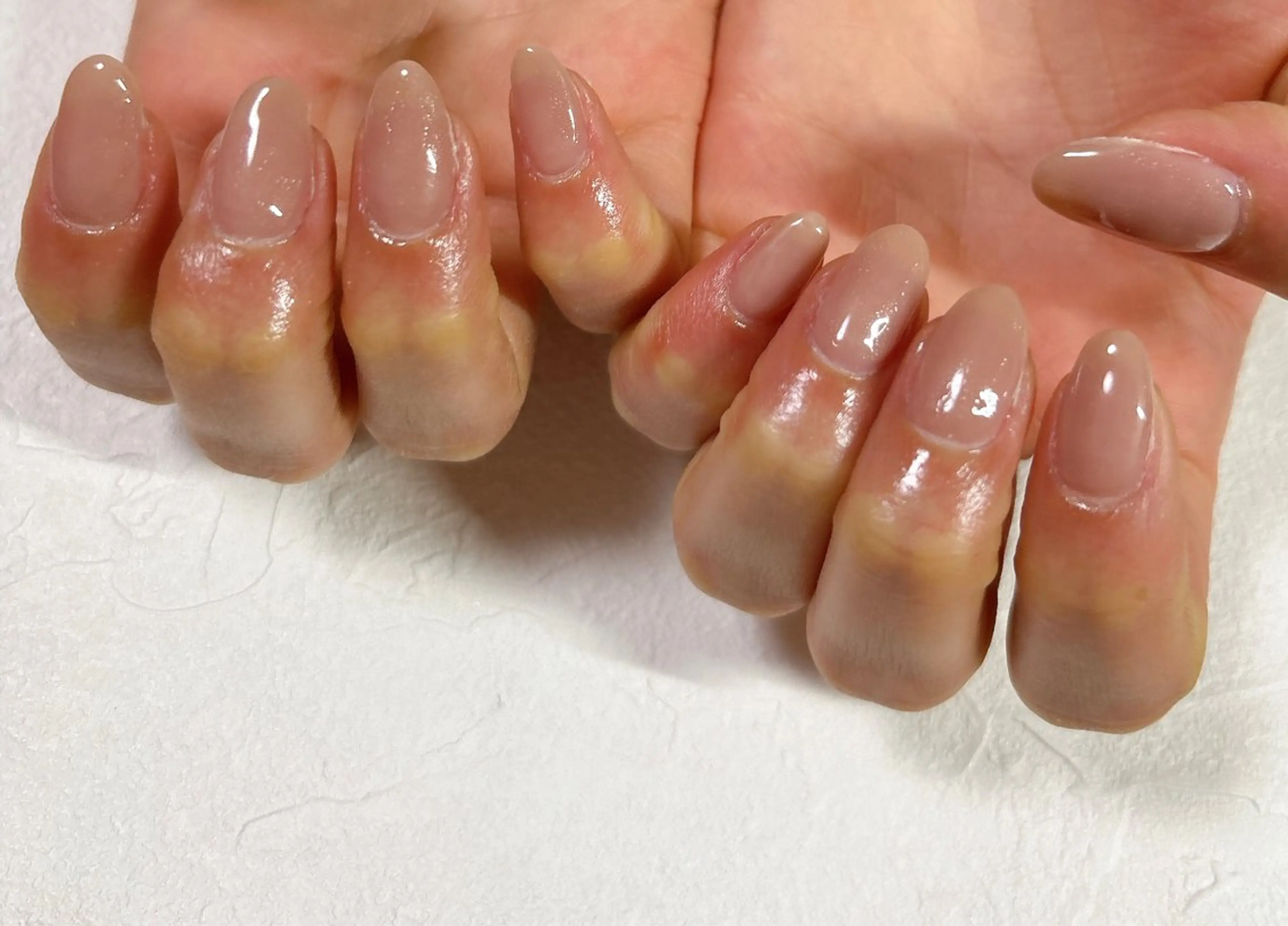 ネイル ジェルネイル マグネットネイル ワンカラーネイル パラジェル バレンタイン ハンドネイル kiki nail 二子玉川のネイルデザイン