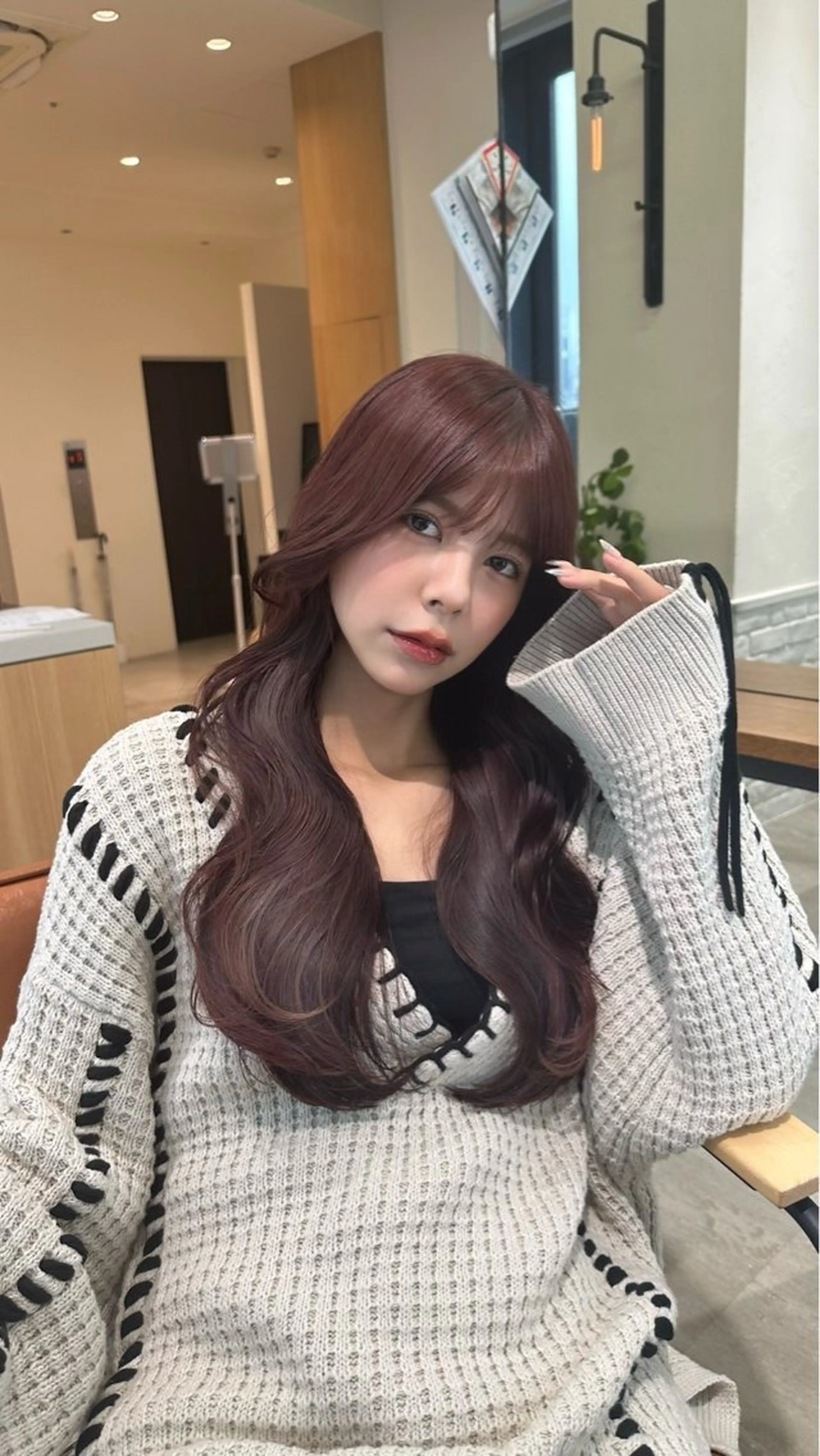 ロング カラー ヘアアレンジ カット ヘアセット 韓国/髪質改善 カラー✨/りょうがのヘアスタイル