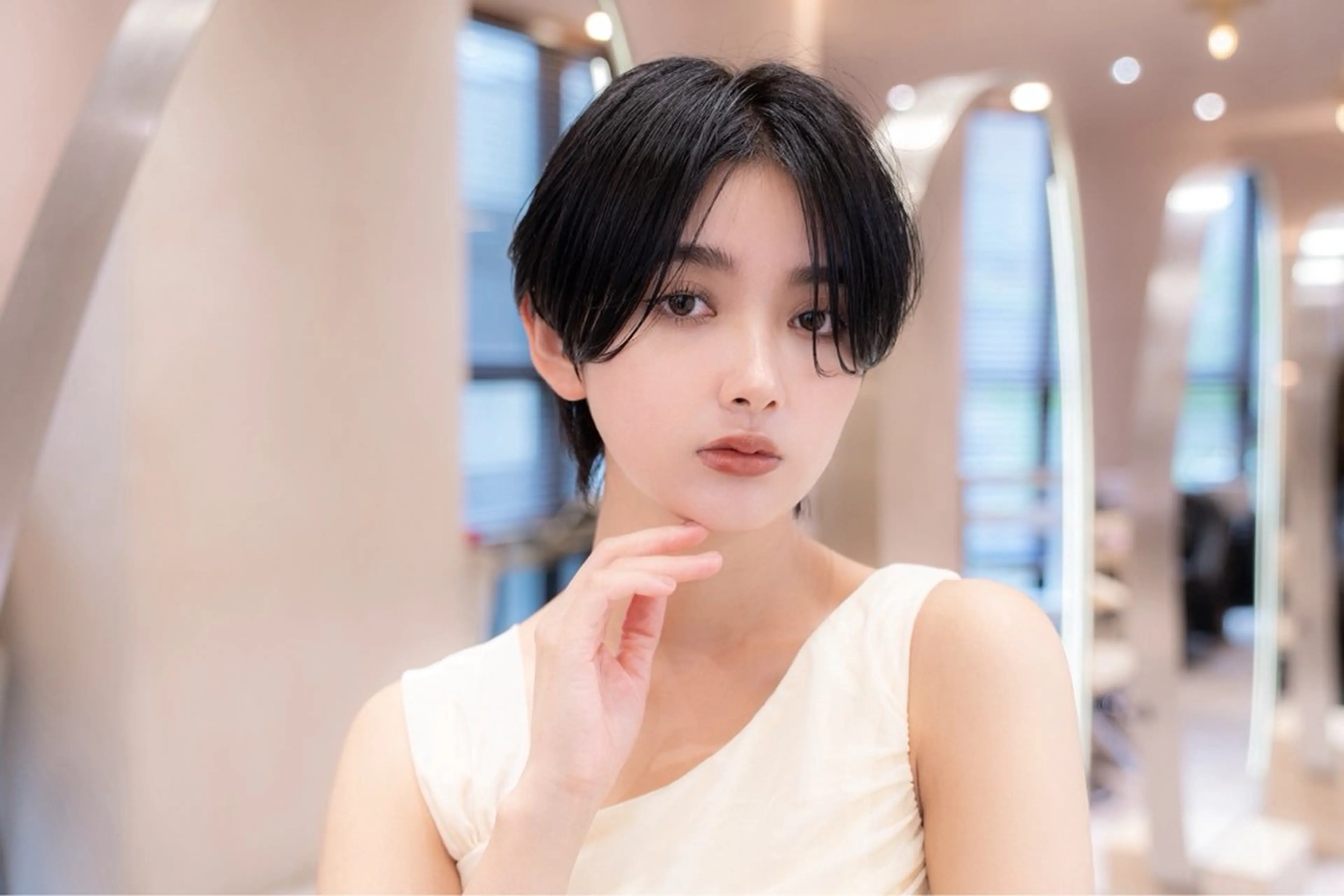 ショート パーマ ショートボブ ショートレイヤー ハンサムショート 丸みショート ボブ カット 縮毛矯正 渋谷ボブ/ショート 特化田中航平のヘアスタイル