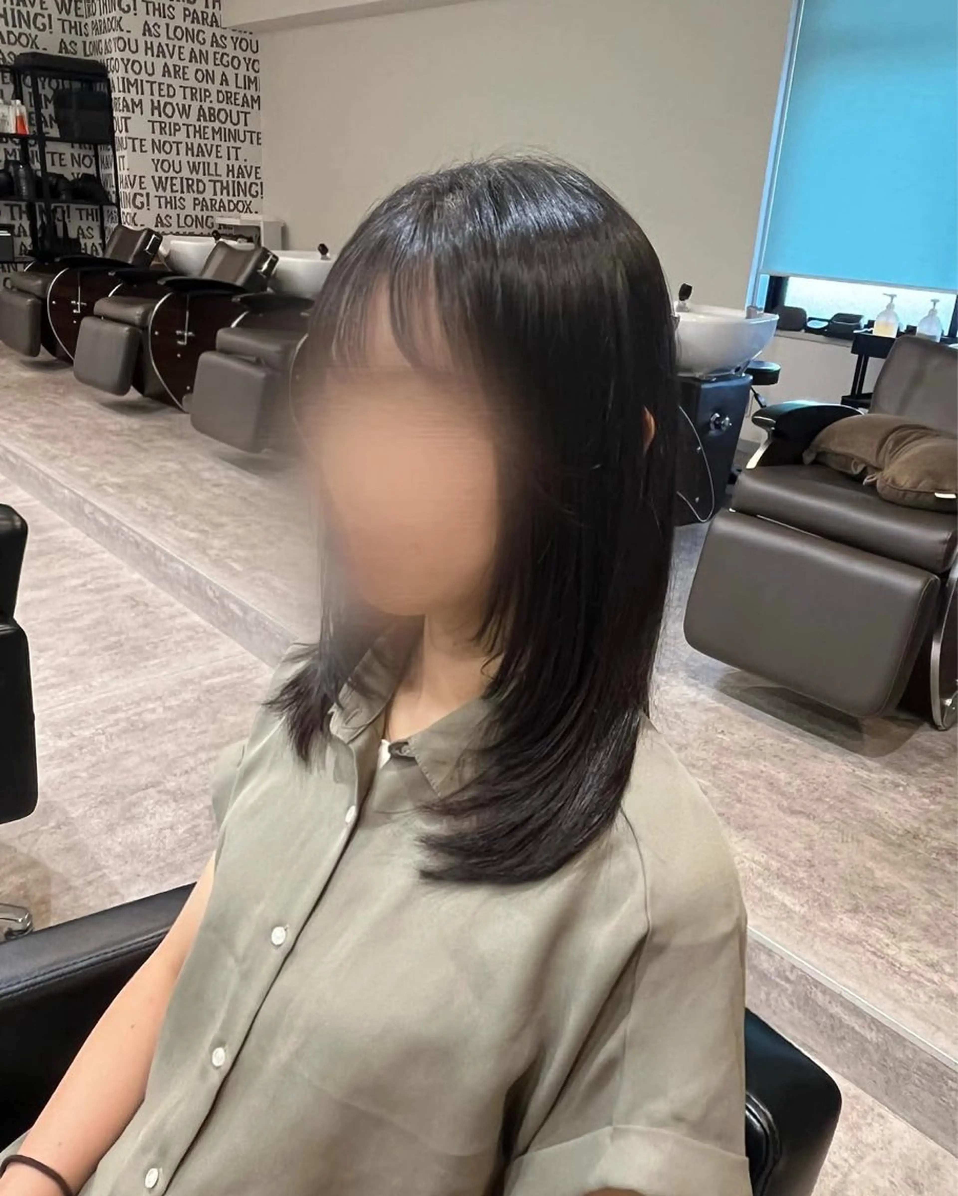 セミロング レイヤーカット カット 白井 史菜のヘアスタイル