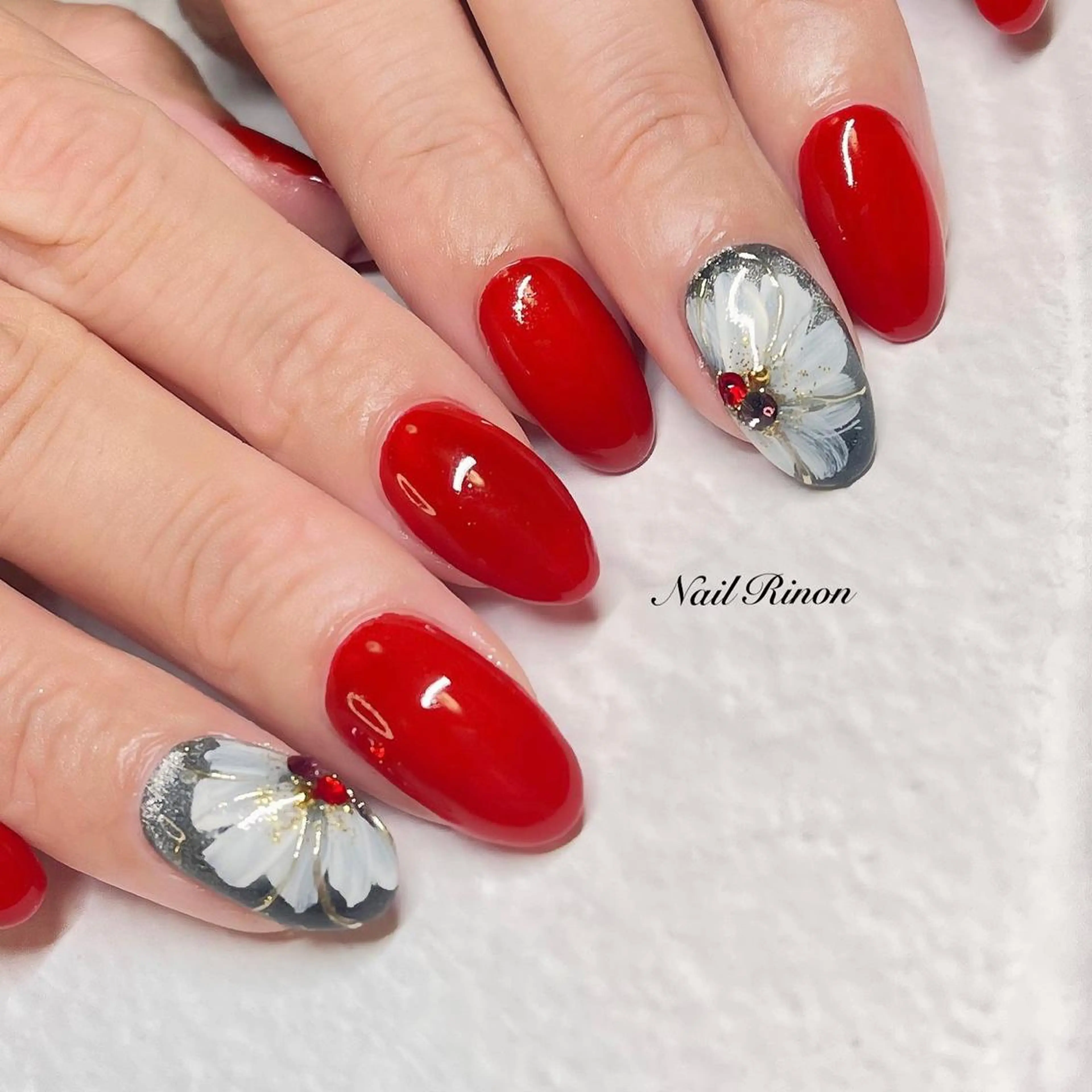 ネイル フラワーネイル ハンドネイル Nail Rinonのネイルデザイン
