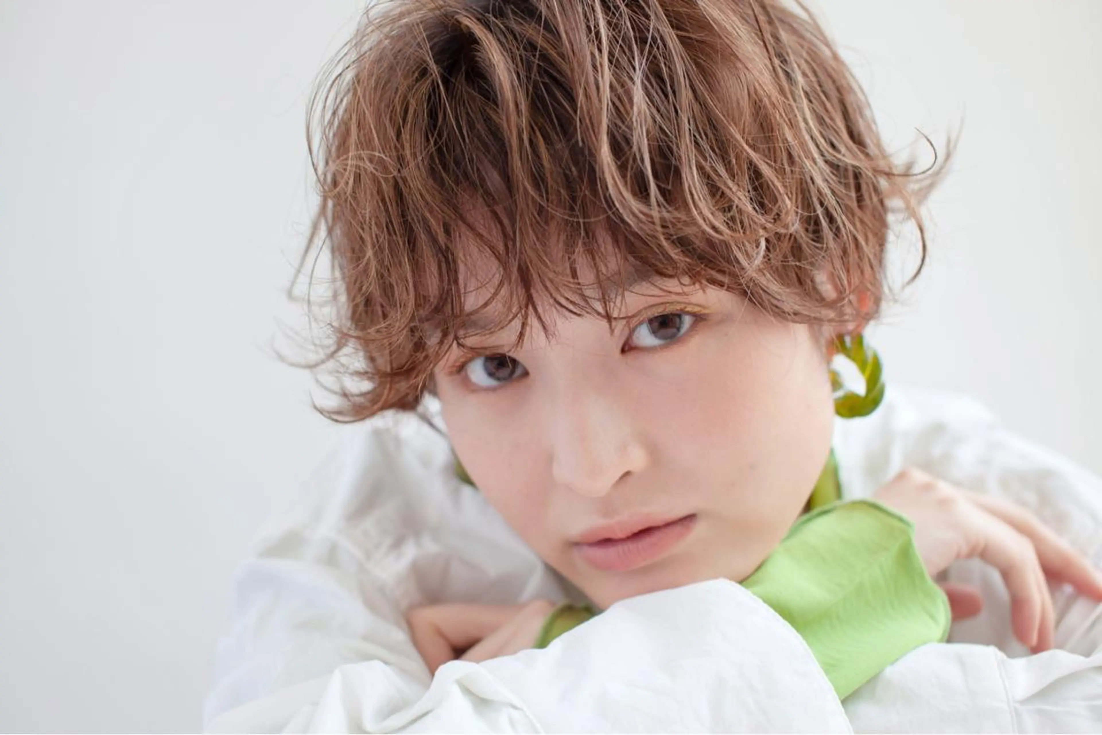 ショート カラー ベージュカラー ハイライトカラー ハイライト カット ヘアカラー 縮毛矯正 福島成美/髪質改善 縮毛矯正/カラーのヘアスタイル
