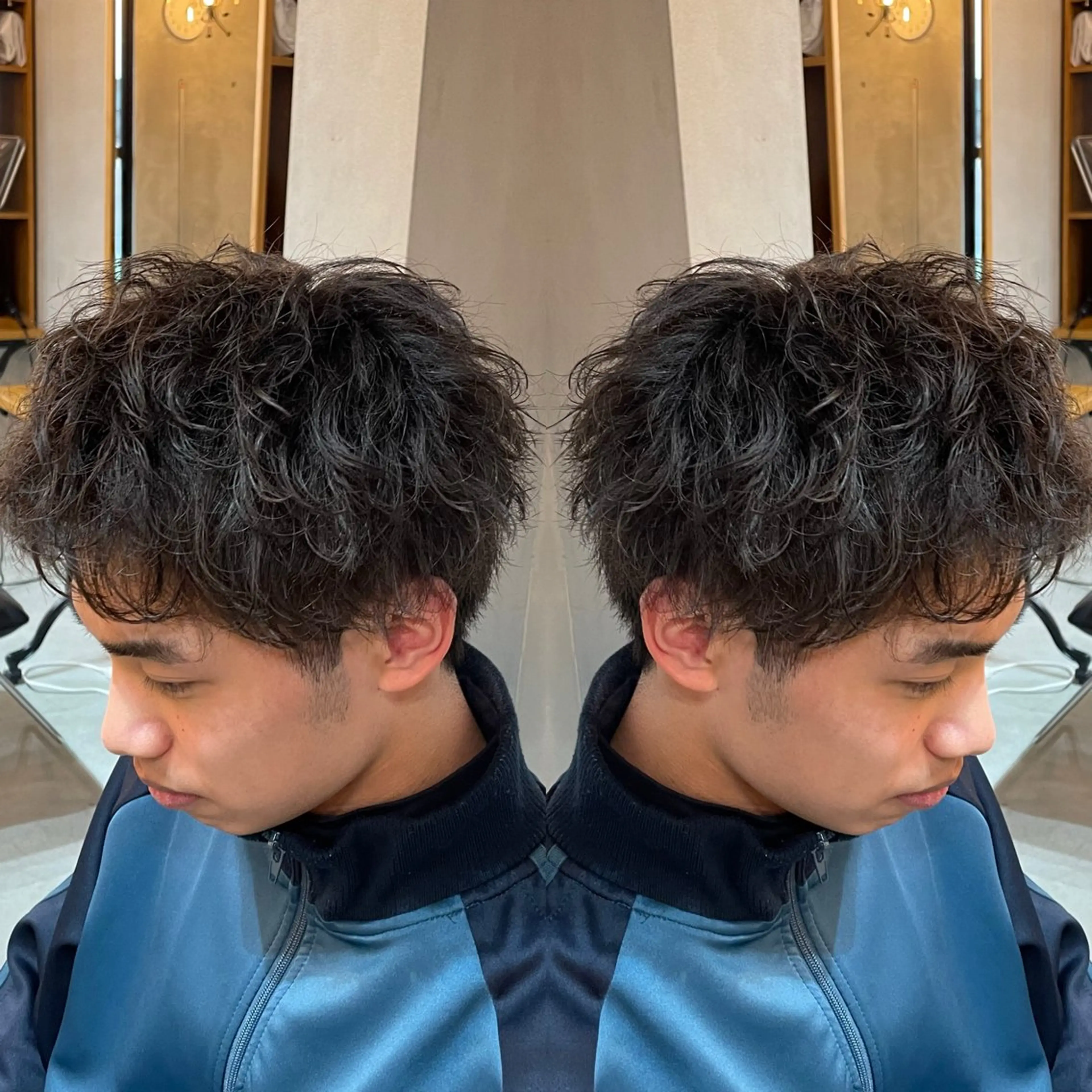 ショート パーマ メンズ カット パーマ メンズヘアの達人 大久保∞🇰🇷のヘアスタイル