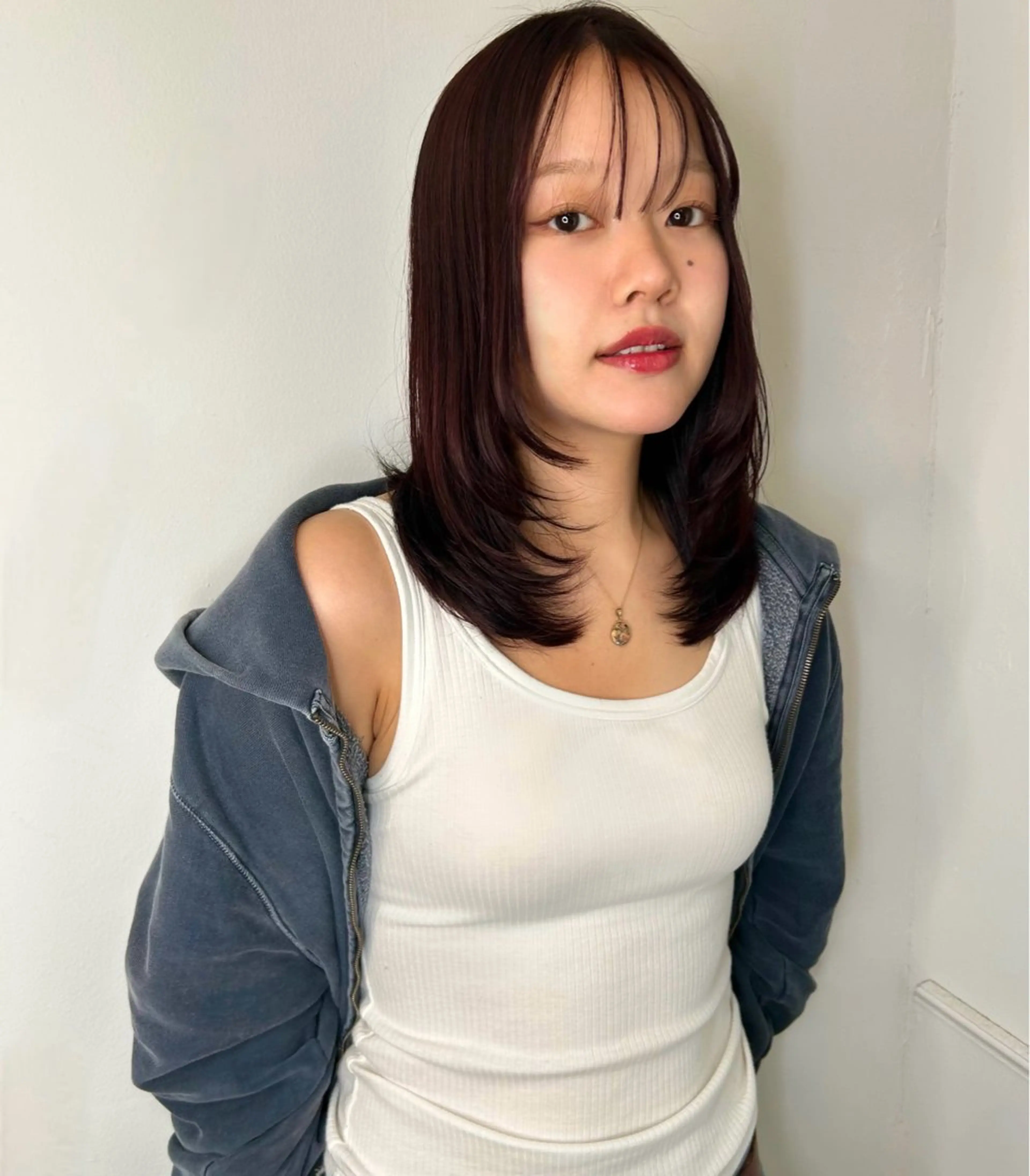 ミディアム カラー ミディアムレイヤー レイヤーカット land所属・透明感カラー/レイヤ ー🌙Honokaのヘアスタイル