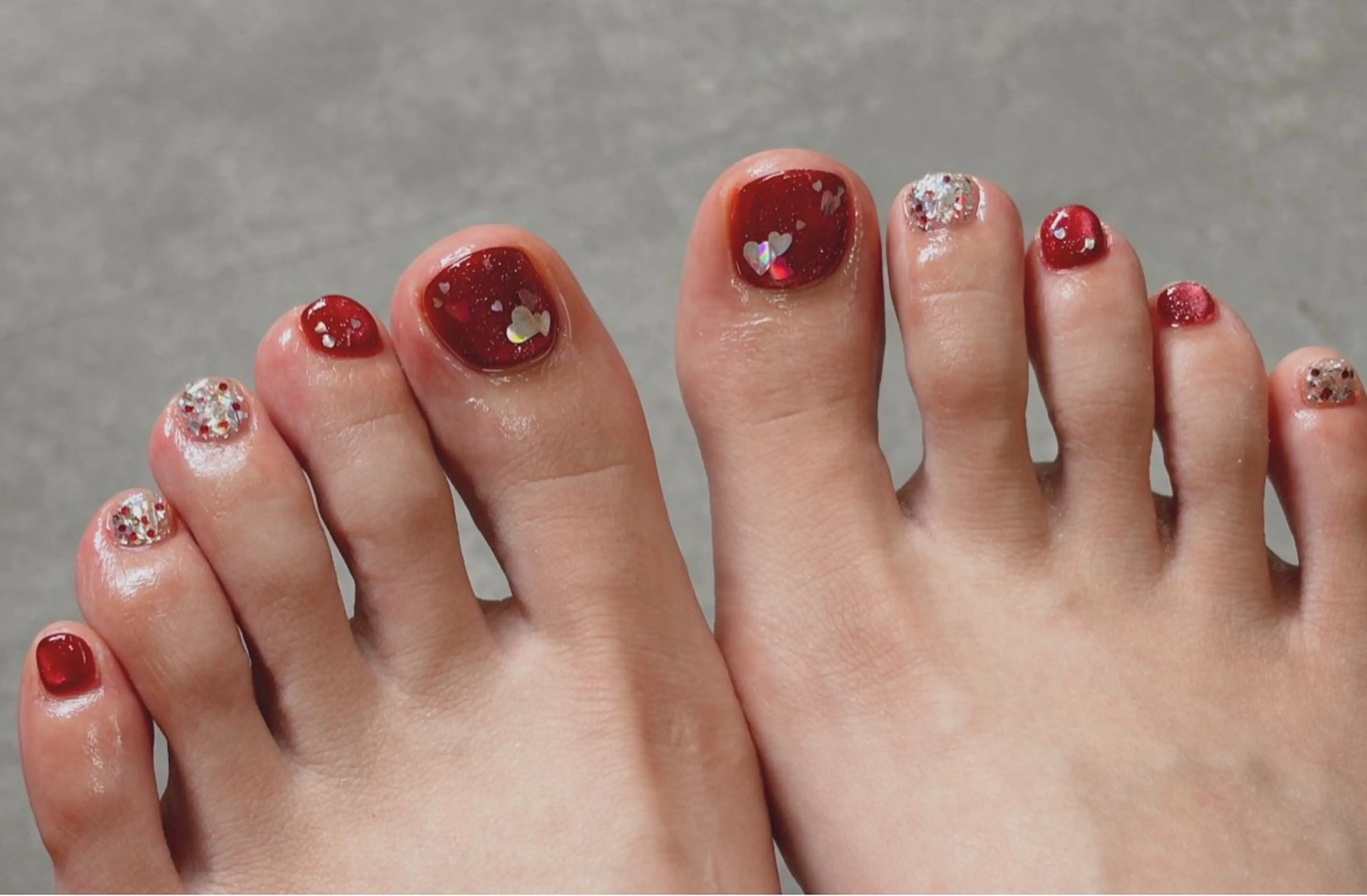 ネイル フラッシュネイル フットネイル ジェルネイル キラキラネイル マグネットネイル フットネイル tamu nail 　金町のネイルデザイン