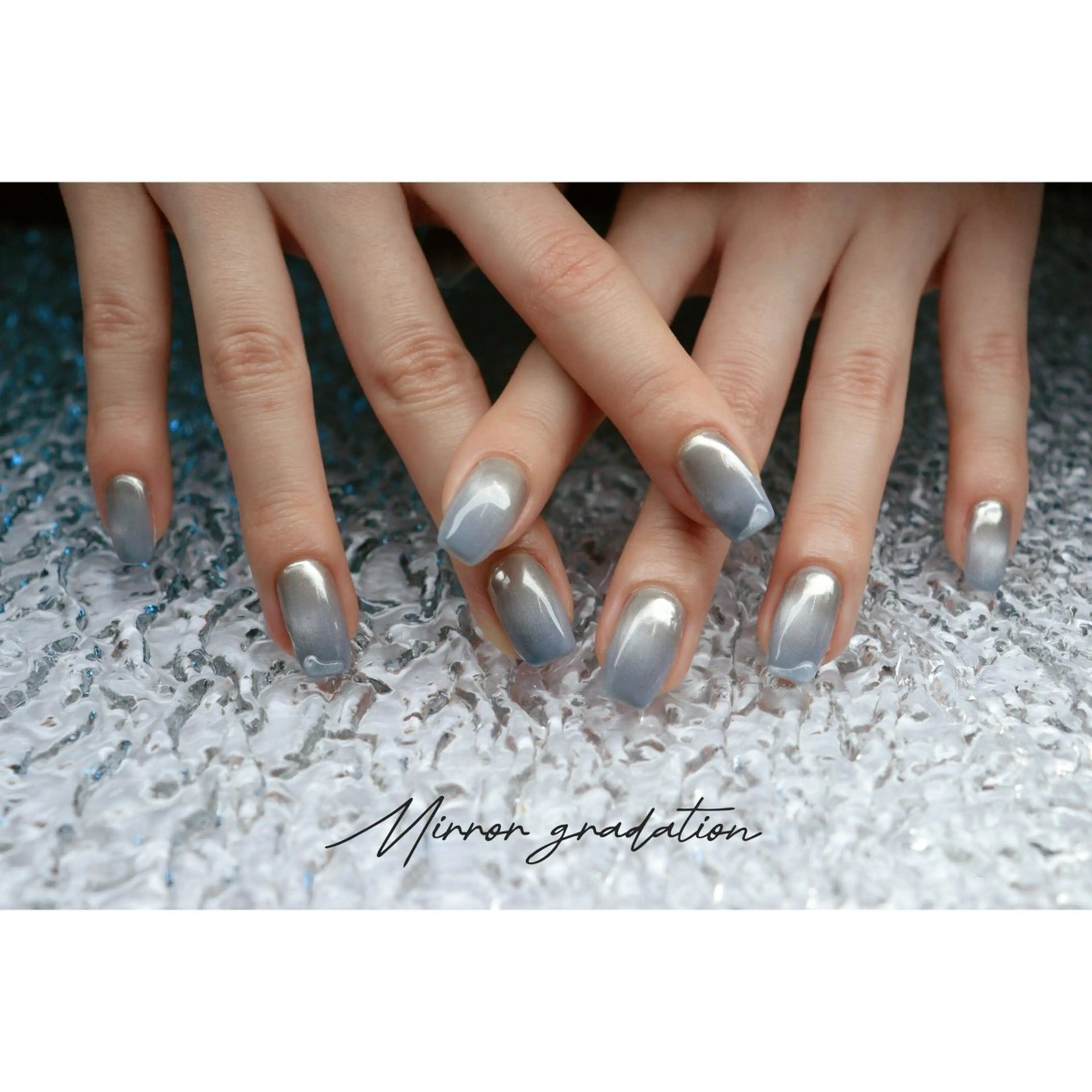 ネイル グラデーション ミラーネイル ハンドネイル ハンドケア mapple nailのネイルデザイン