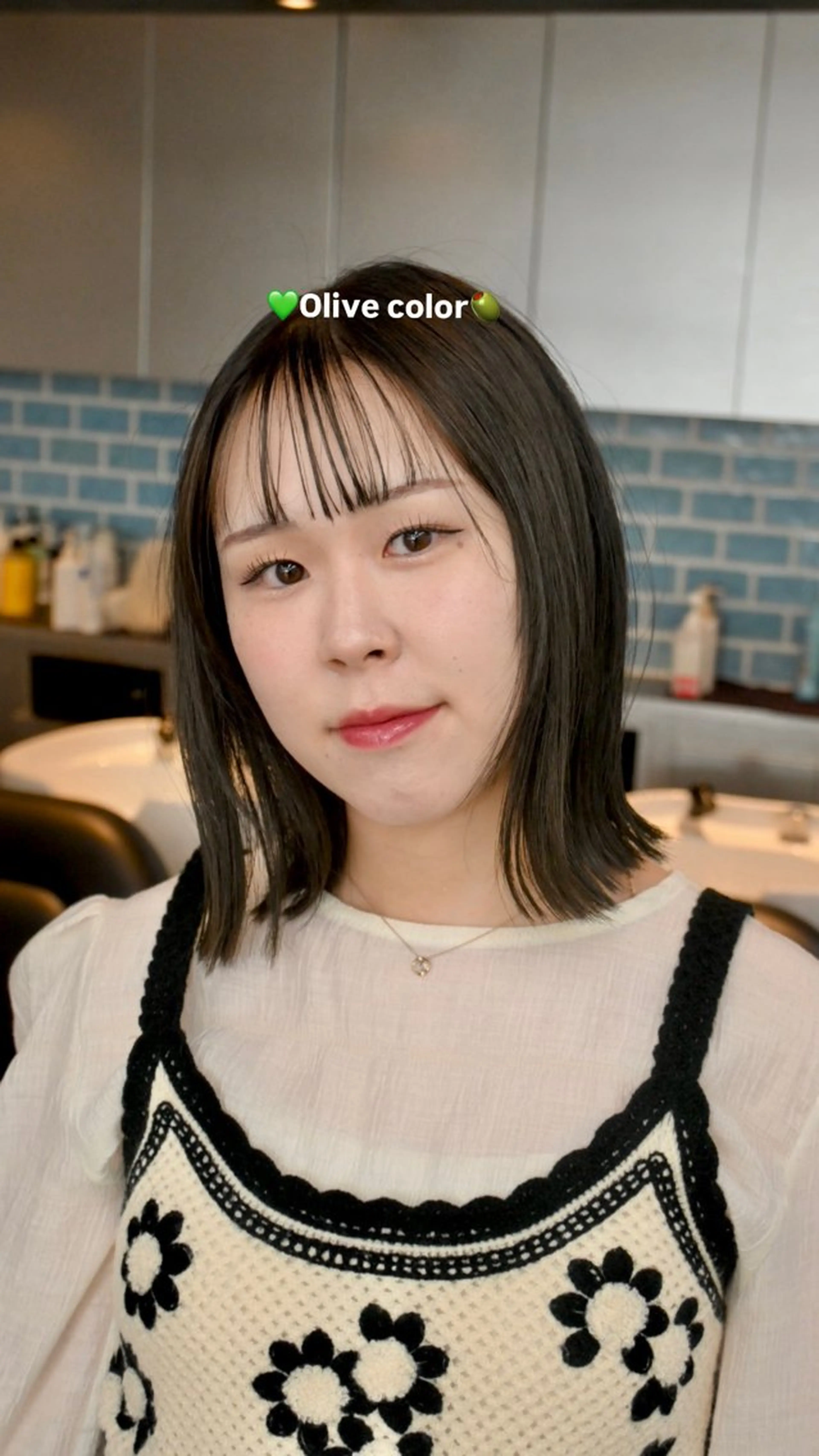 ミディアム ヘアカラー 🐰ほのか /透明感カラーのヘアスタイル