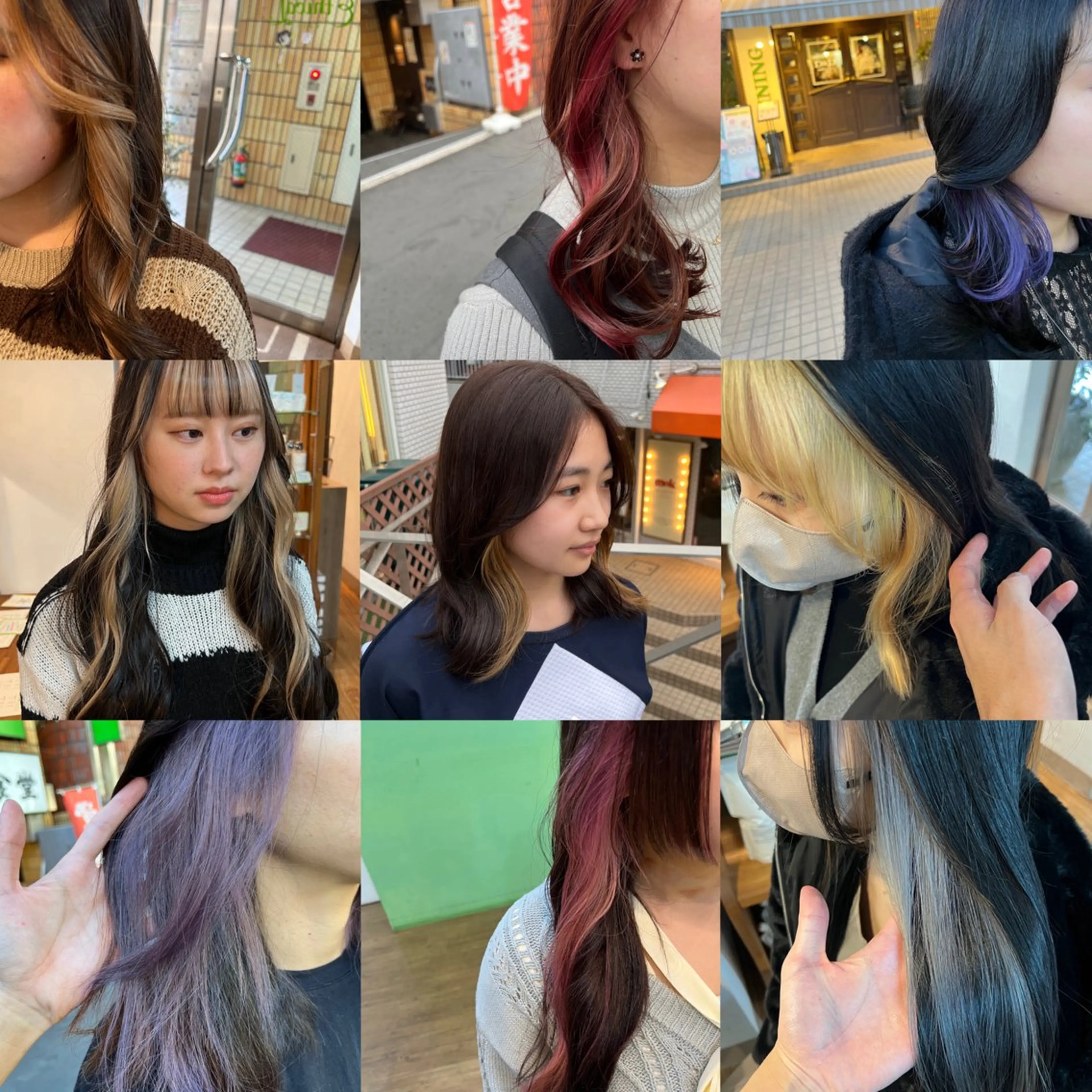 ミディアム カラー ミストバング イヤリングカラー  フェイスフレーミング ヘアカラー 【髪質改善/縮毛矯正 /カラー】ホサカのヘアスタイル