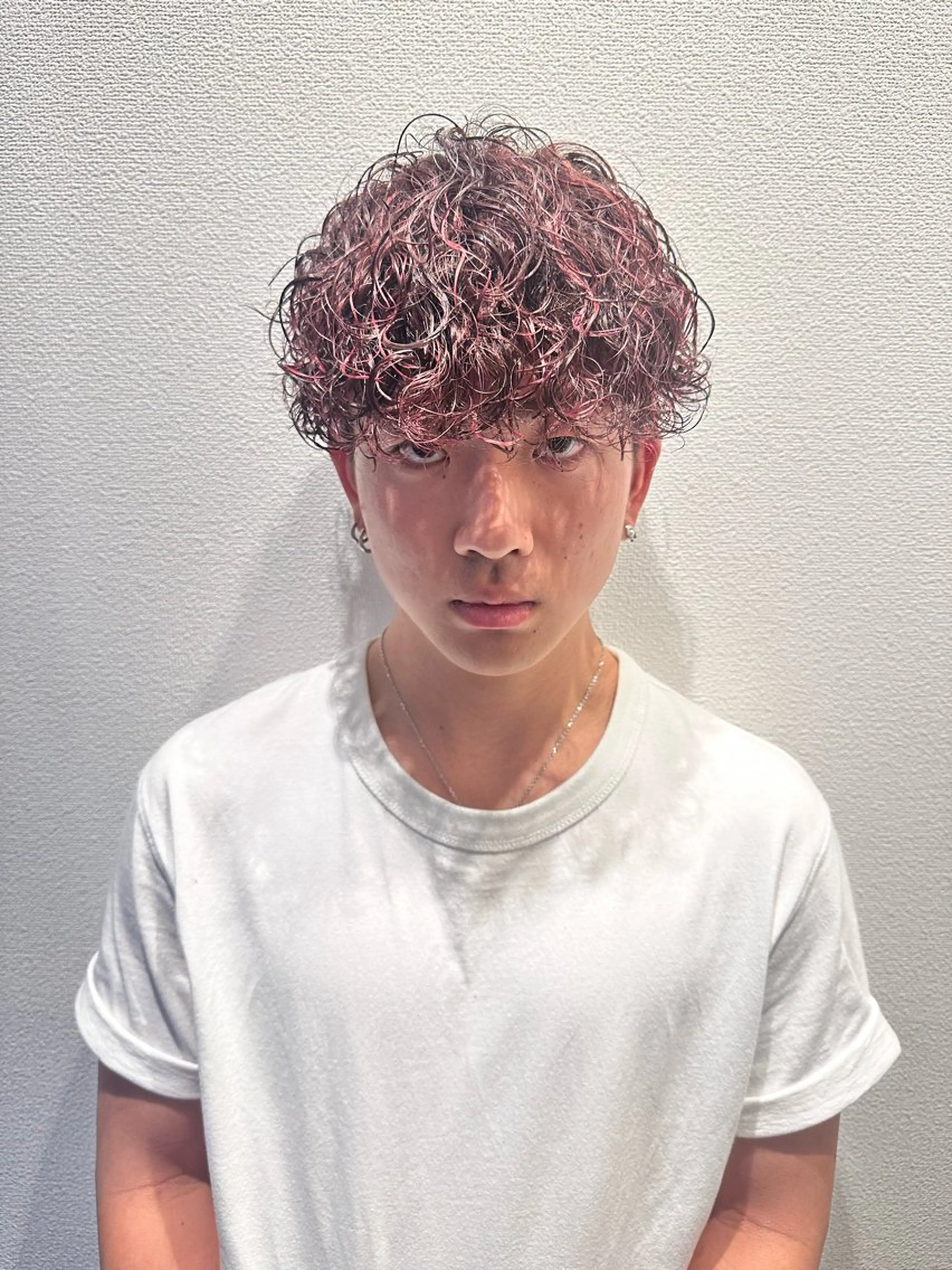 カラー パーマ メンズ メンズハイライト メンズパーマ ハイライトカラー パーマ 大須美容師 ぱるのヘアスタイル