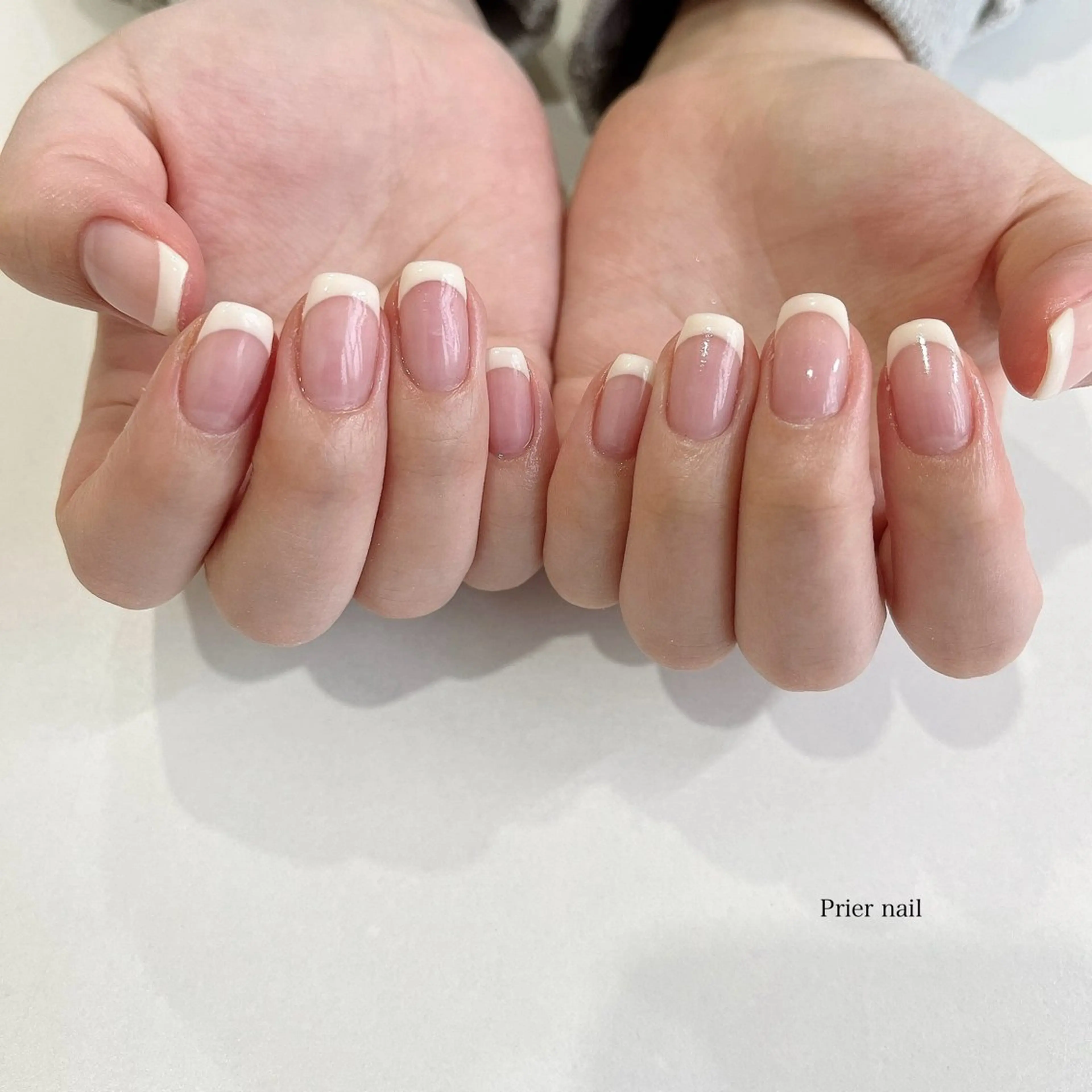 ネイル フレンチネイル シンプルネイル Prier×Kew hair所属・Prier nailのネイルデザイン