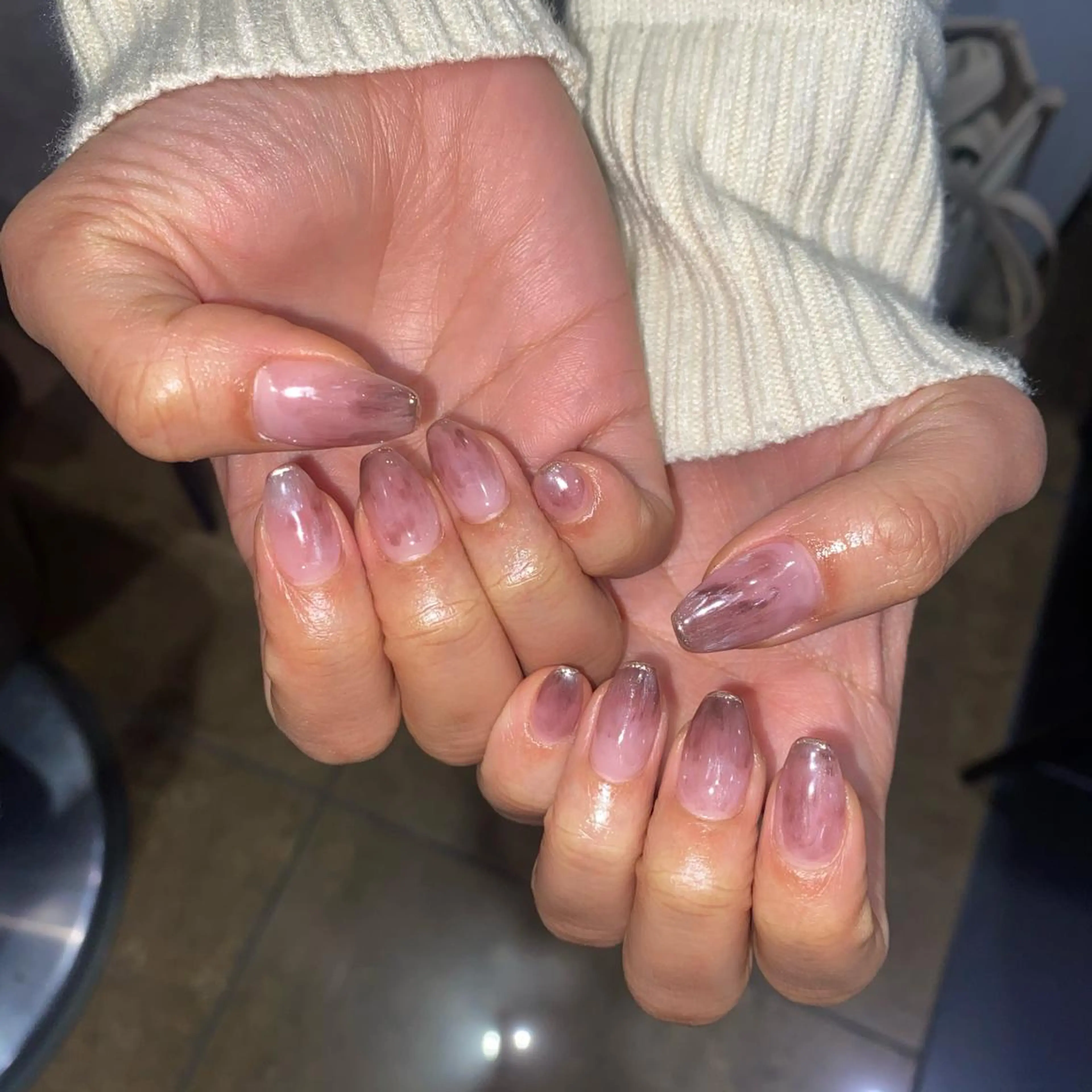 ネイル ニュアンスネイル 春ネイル ハンドネイル ∴Sanae. ∴ トータルビューティーのネイルデザイン