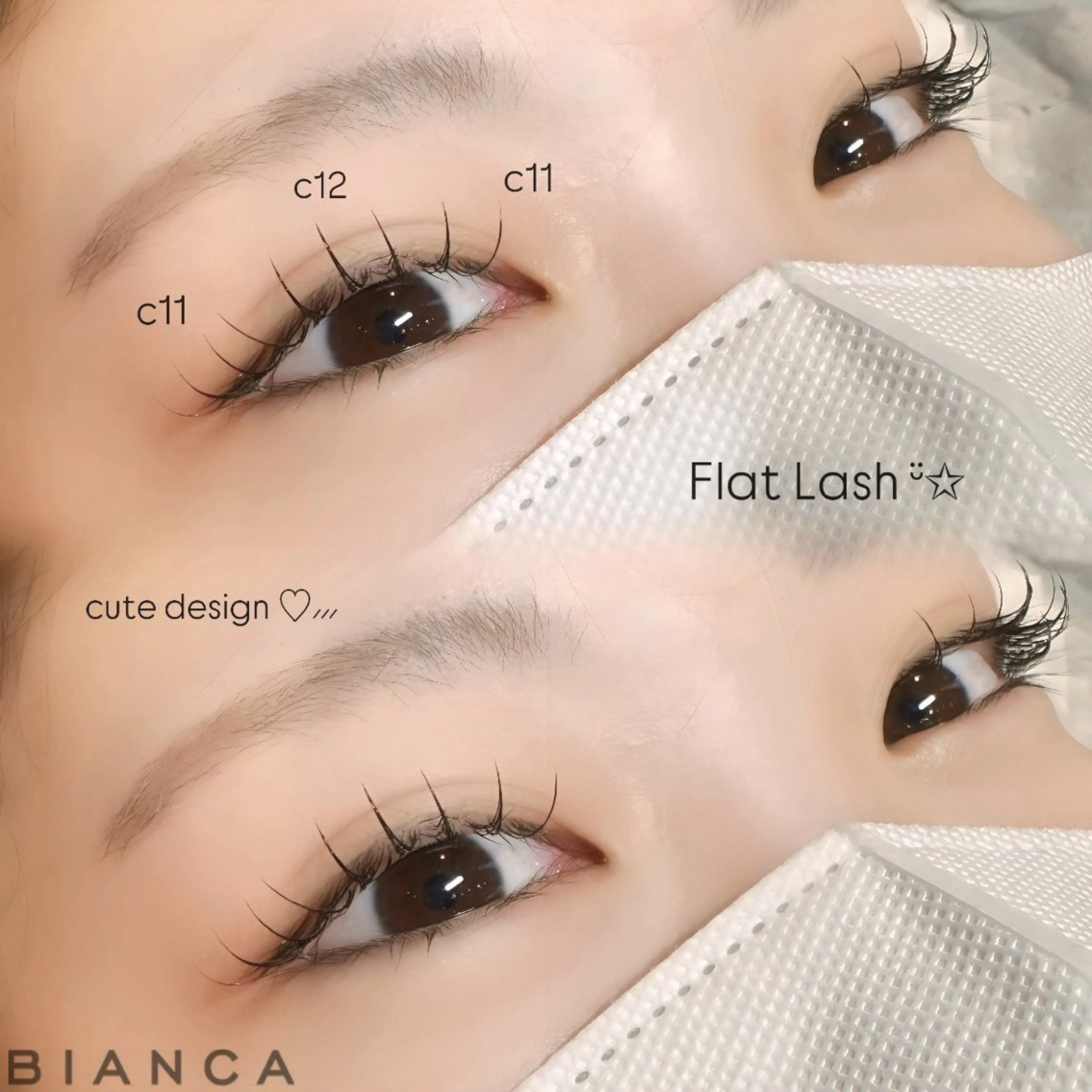 マツエク・マツパ Cカール マツエク Bianca 関内 TAKATA ¨̮✩のマツエク・マツパデザイン