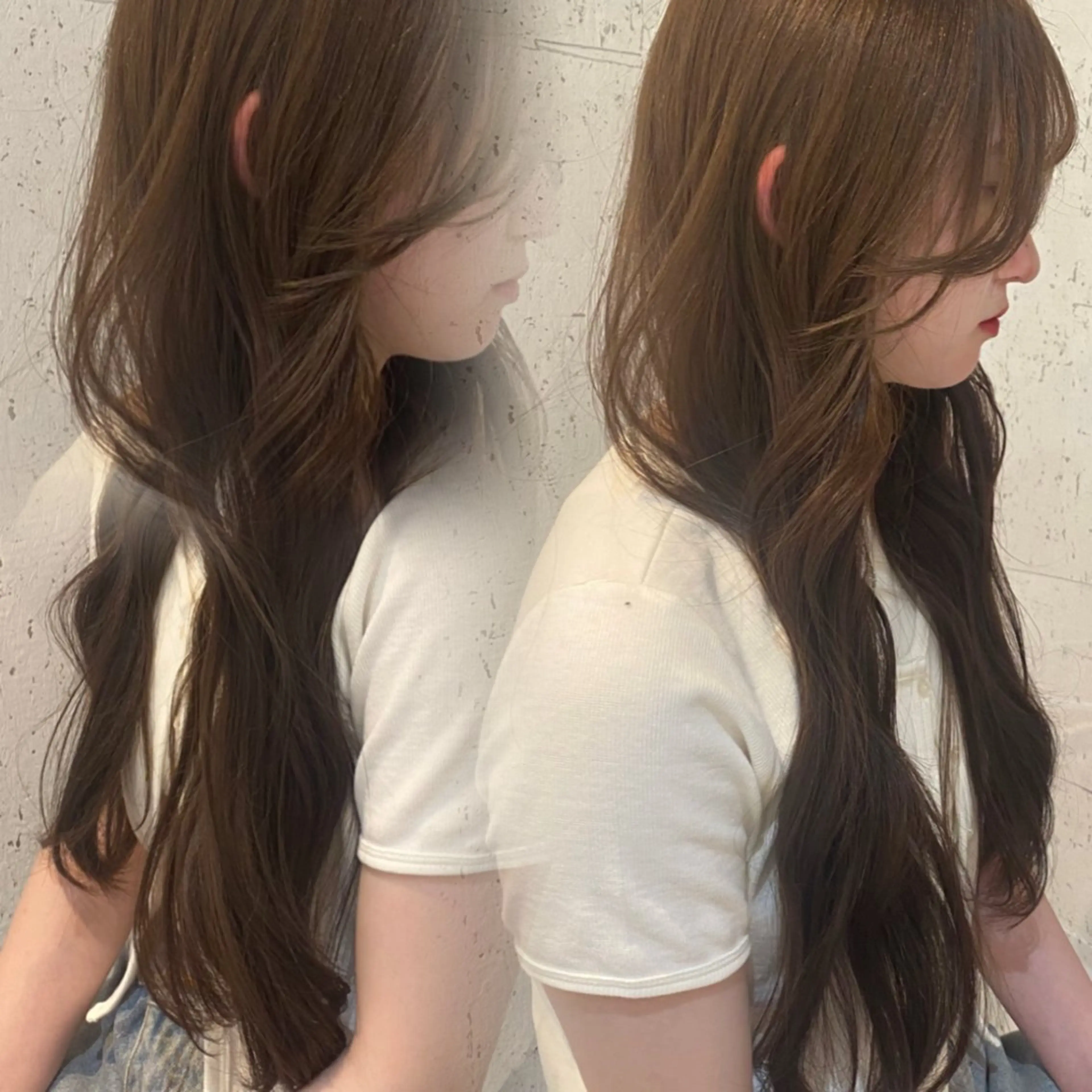 ロング カラー ブリーチ ブリーチなしカラー カット ヘアカラー トリートメント mai / linoah˚✧のヘアスタイル