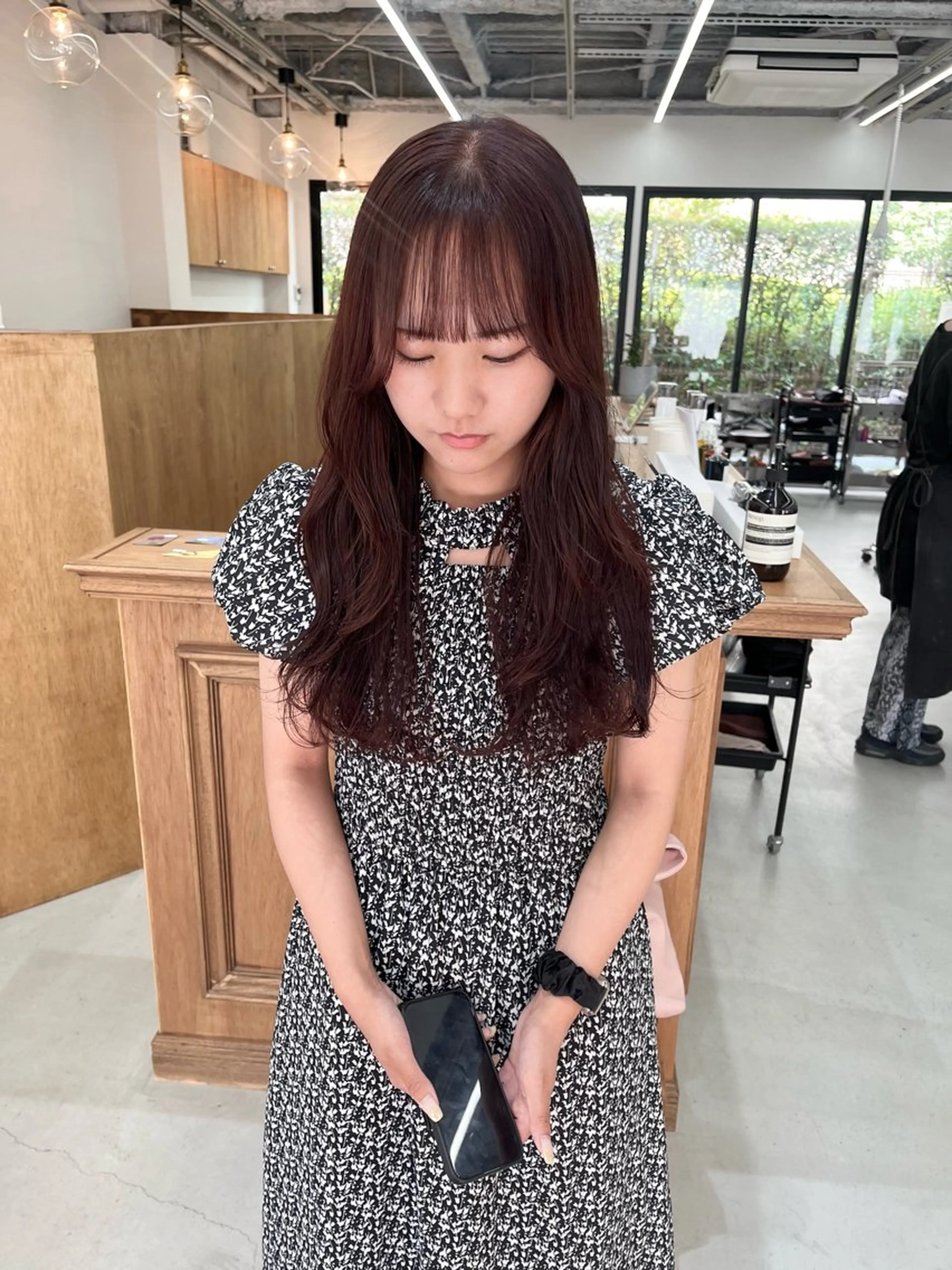 ロング カラー ヘアアレンジ ブリーチ ダブルカラー ブリーチなしカラー レイヤーカット カット ヘアカラー トリートメント ena/ブリーチなし 暖色・ベージュ🎀のヘアスタイル