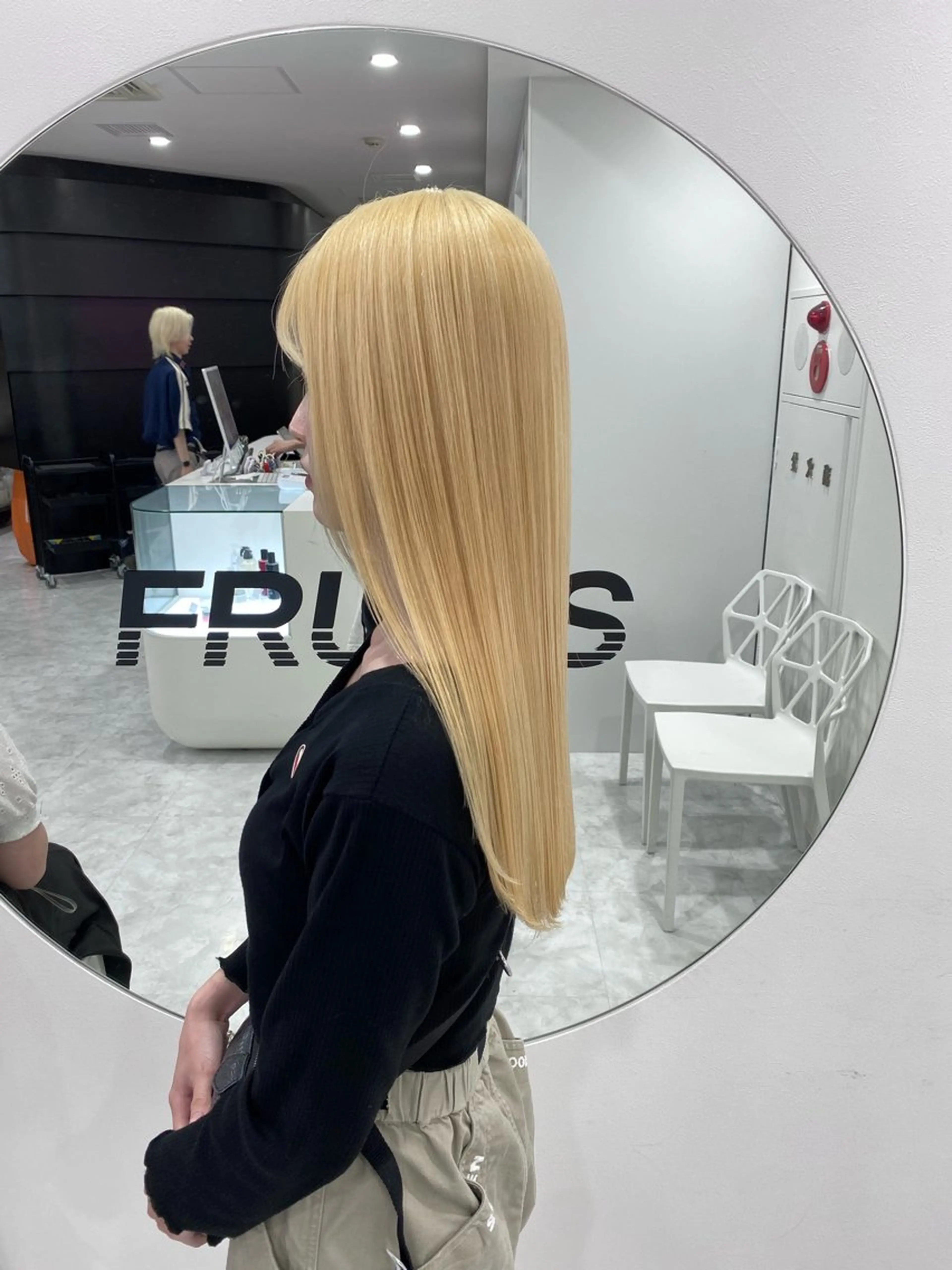 ロング カラー ヘアカラー トリートメント ヘアセット ベージュ‎/ダブルカ ラー/RINKA🎀のヘアスタイル