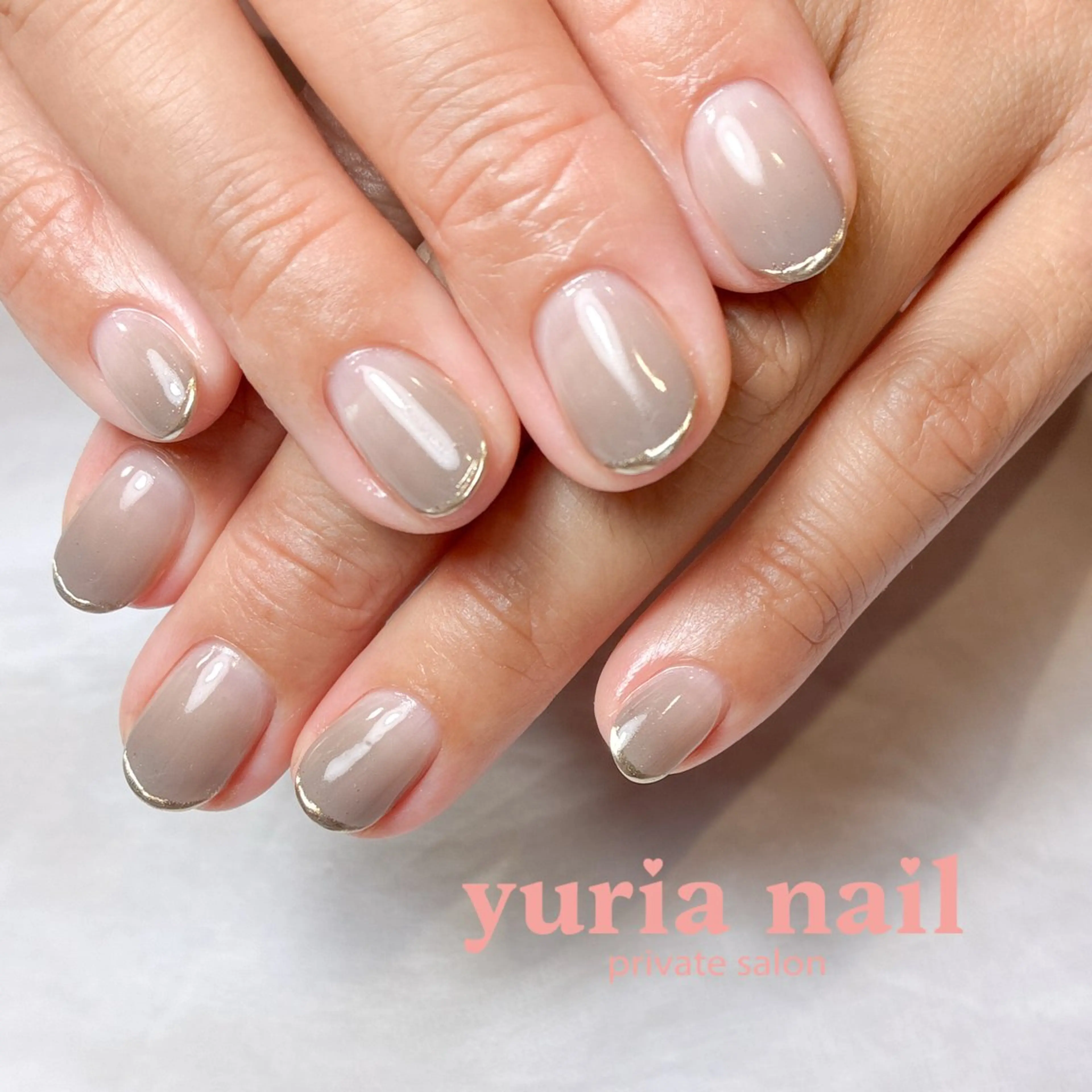 ネイル アートネイル ジェルネイル ゴールド ニュアンスネイル ハンドネイル 小林 ゆりあのネイルデザイン