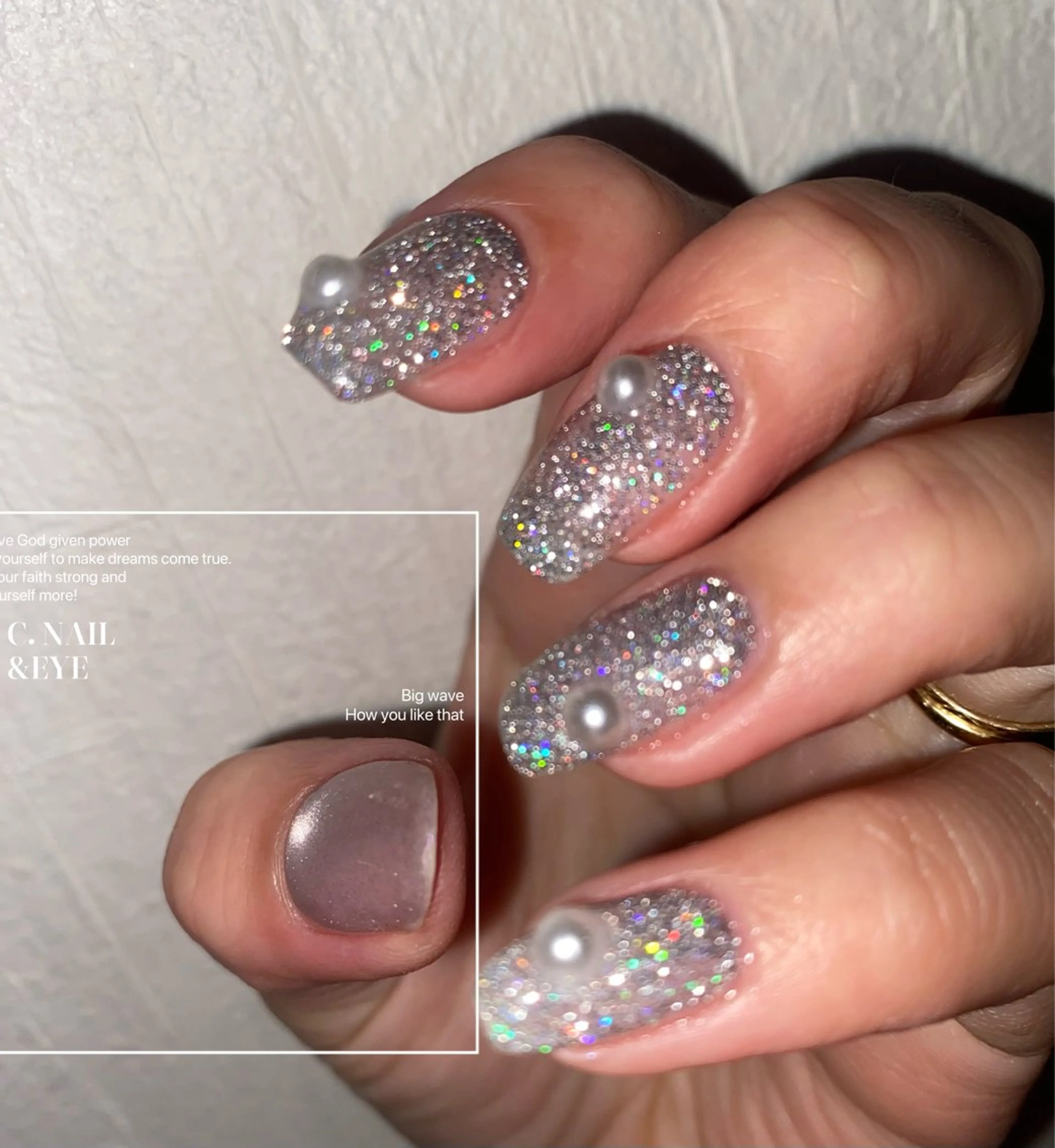 ネイル 入学式 フラッシュネイル フットネイル 卒業式 氷ネイル・うるうるネイル ハンドネイル C.Nail &Eye筑紫駅のネイルデザイン