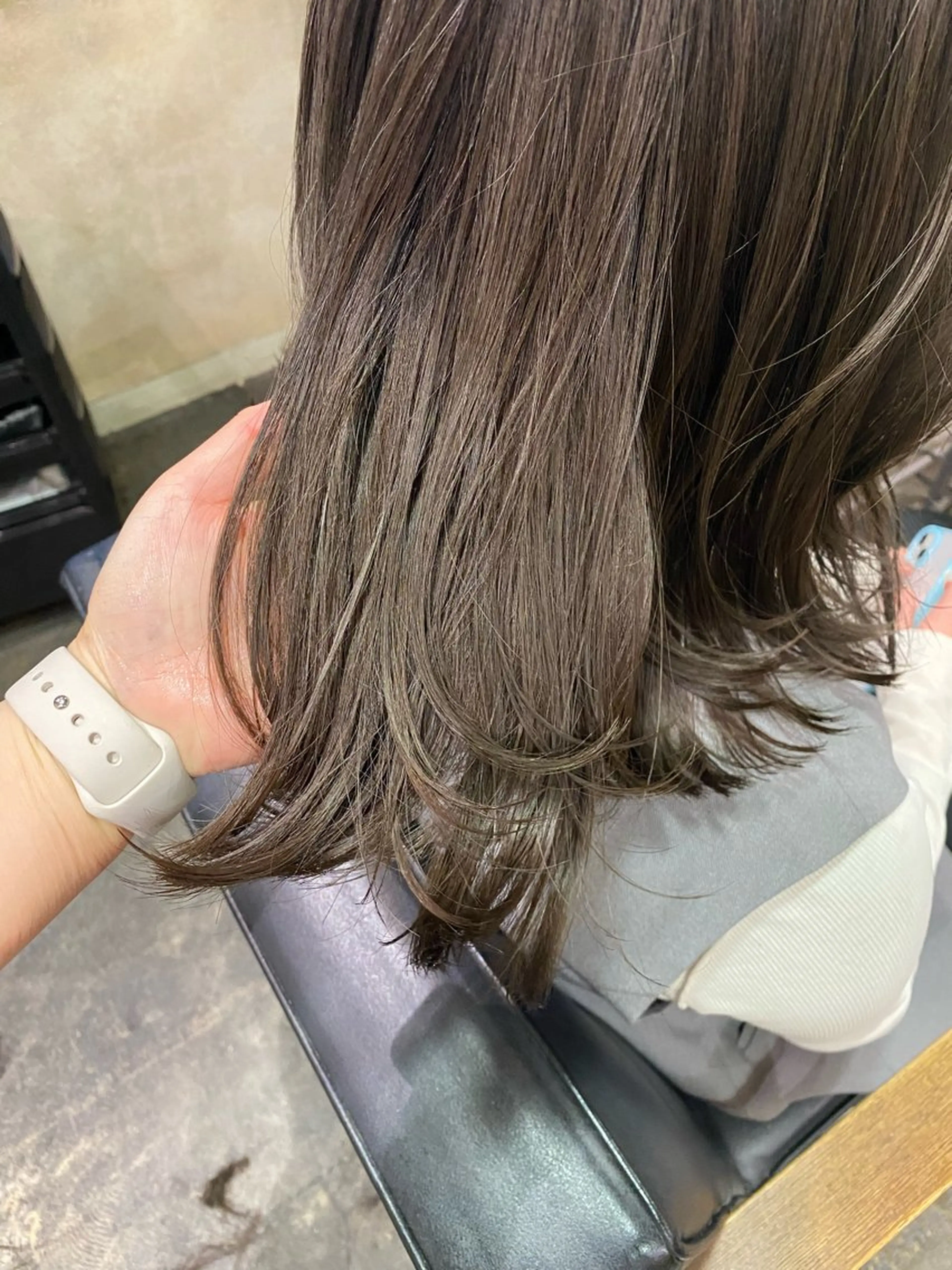 ミディアム カラー カット ヘアカラー トリートメント くすみカラー♡ Yuukaのヘアスタイル