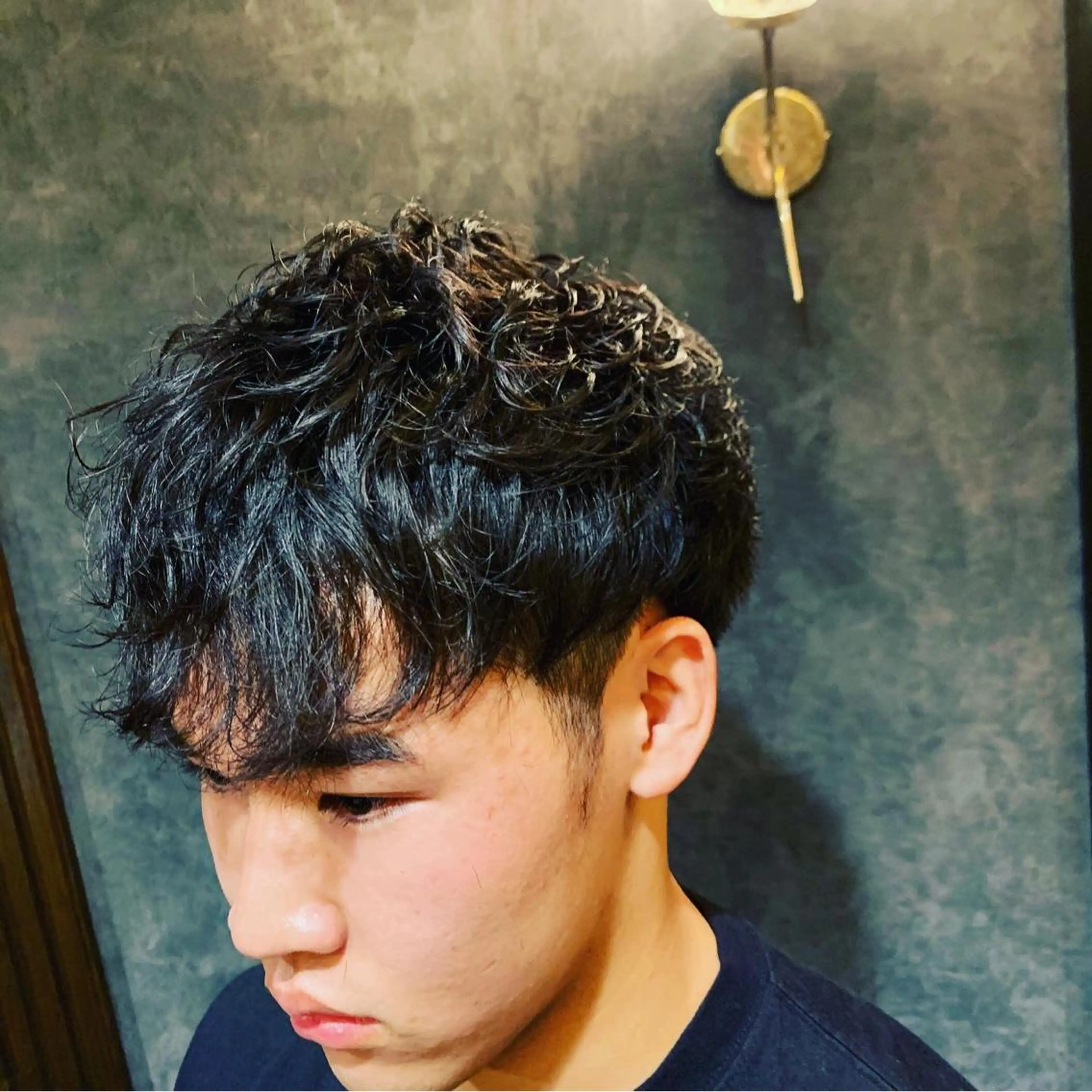 ショート パーマ メンズ ヒロ銀座 バーバーショップ神楽坂所属・ひらお あおとのヘアスタイル