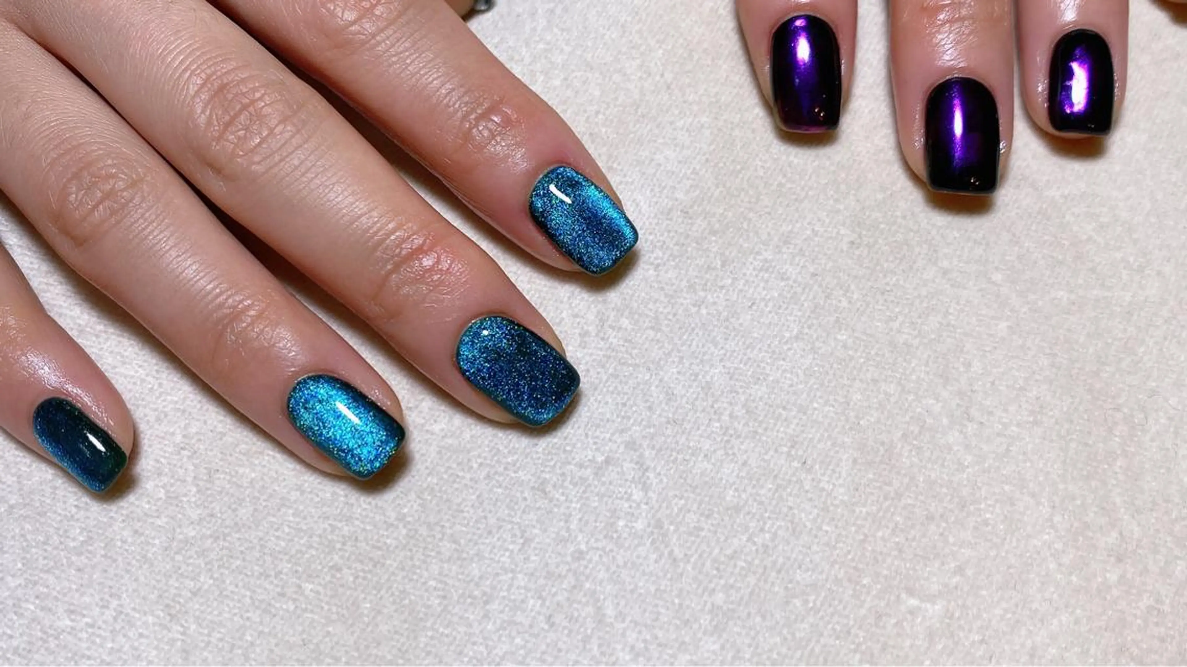 ネイル マグネットネイル ミラーネイル ハンドネイル Nail Room Bellisのネイルデザイン