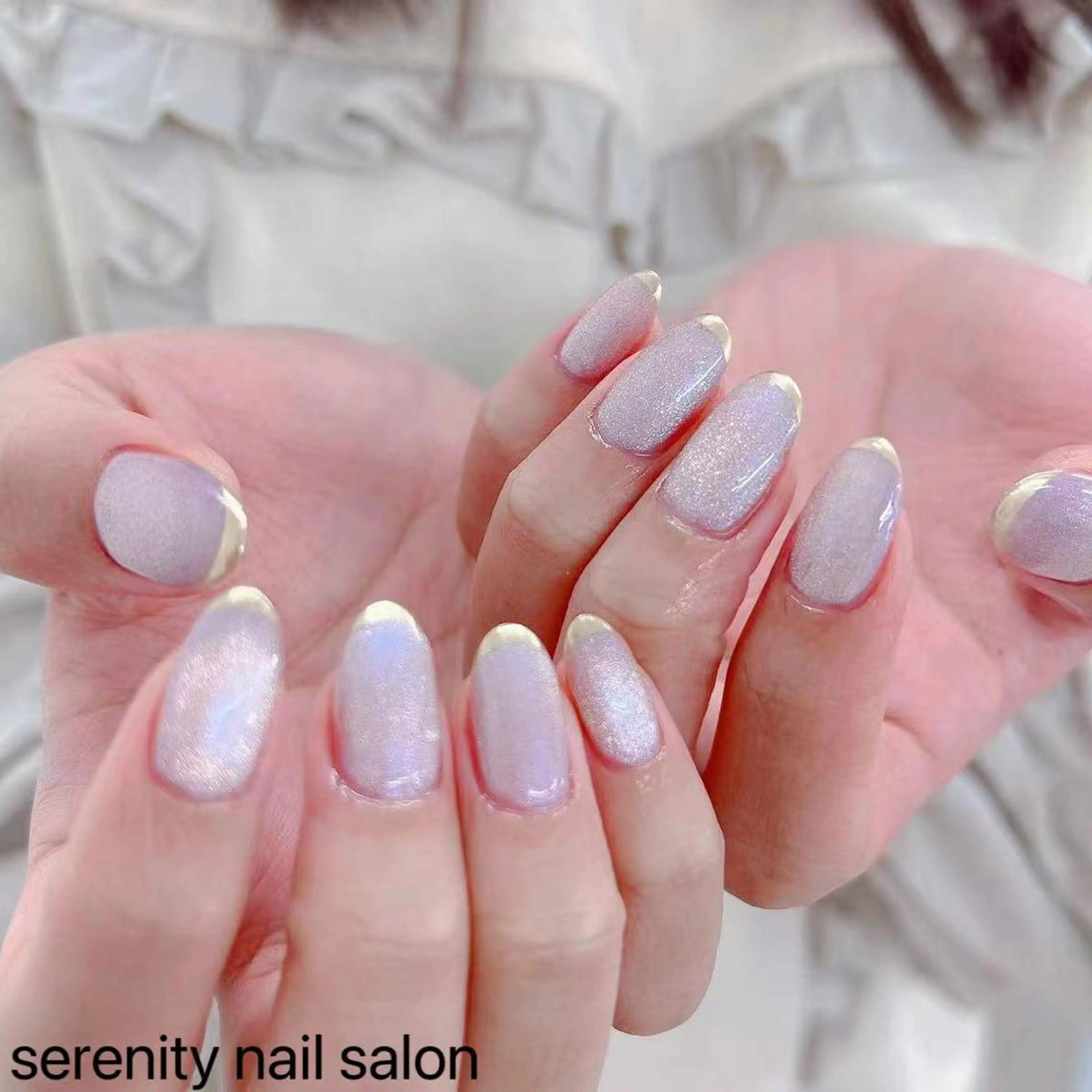 ネイル ハンドネイル ハンドケア ✨Serenity ワンホンネイルのネイルデザイン
