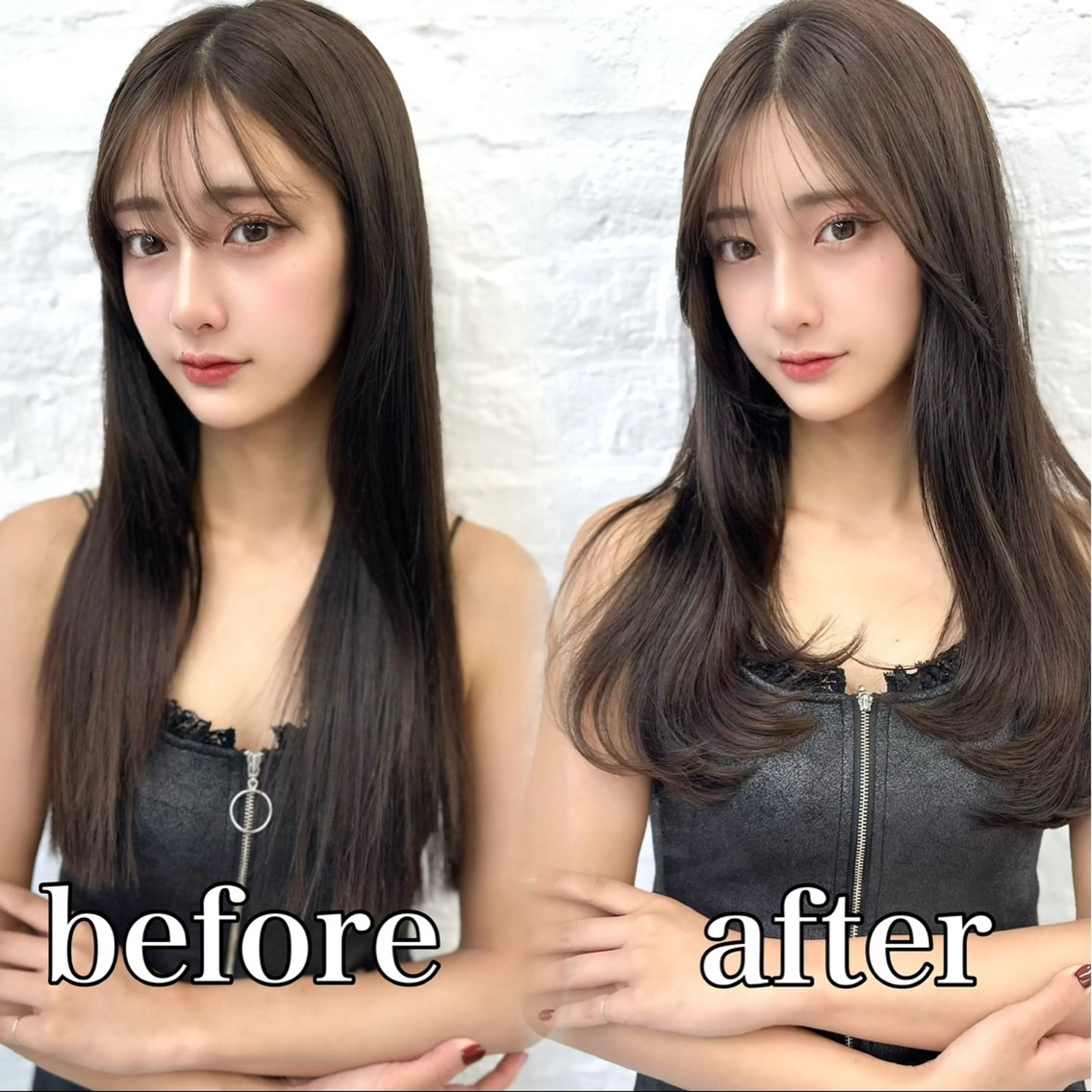 セミロング カット ヘアカラー トリートメント ヘッドスパ ヘアセット 前髪顔まわりカット 🌈中村海聖のヘアスタイル