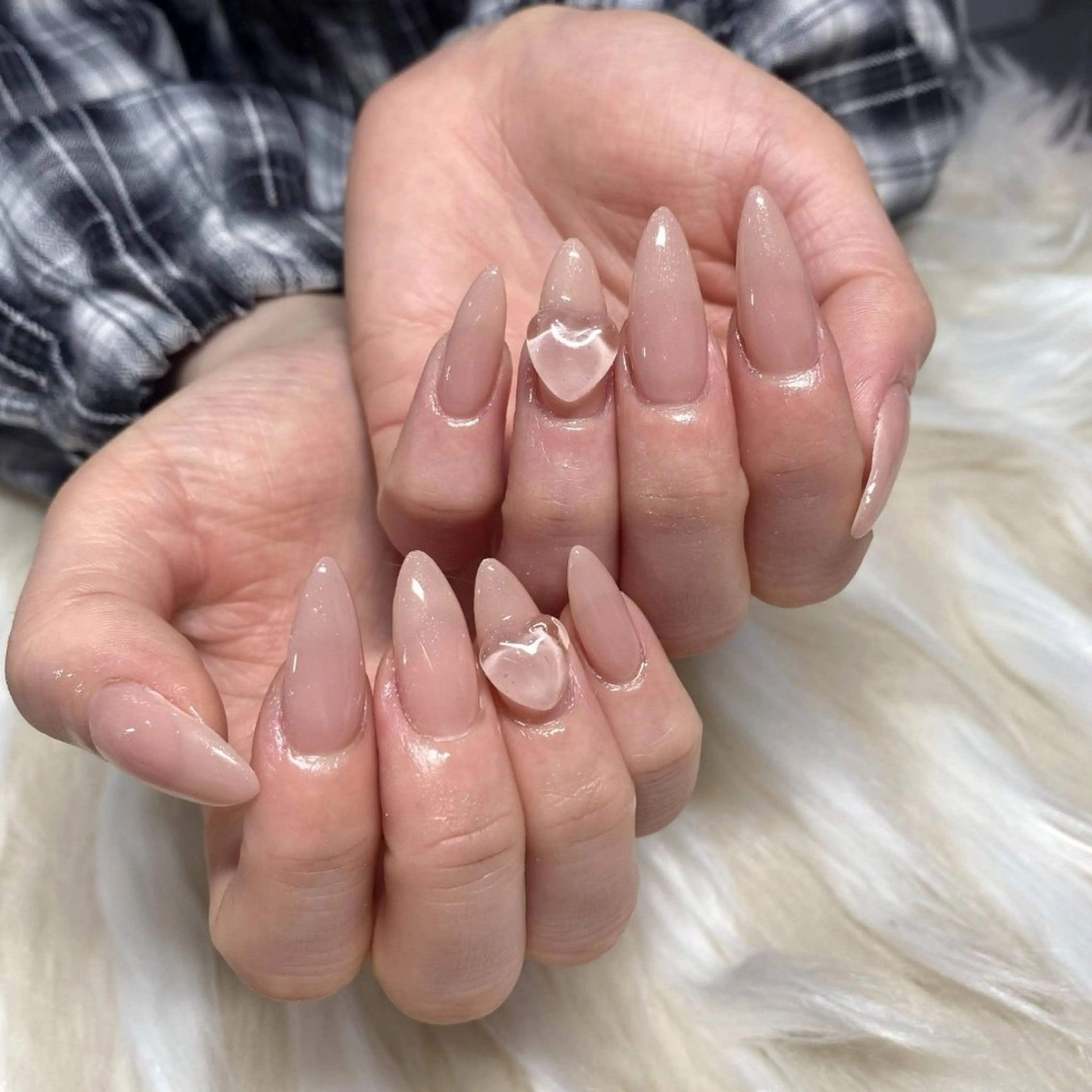 ネイル 長さ出し フレンチネイル ジェルネイル グラデーション 韓国ネイル ハンドネイル Nail&eye Belire 新宿のネイルデザイン