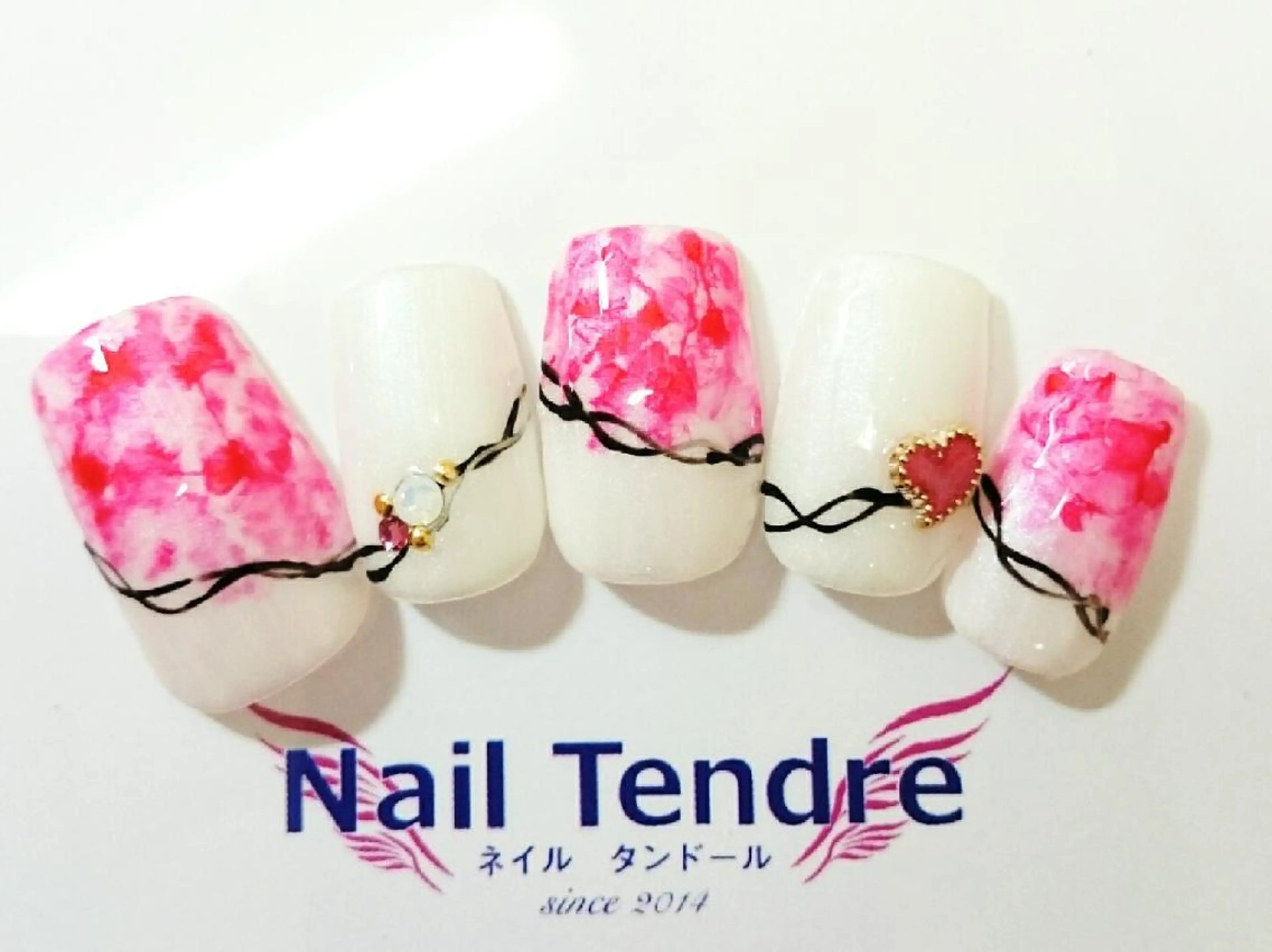 ネイル アートネイル ジェルネイル ソフトジェル ストーンネイル ハンドネイル Nail  Tendreのネイルデザイン
