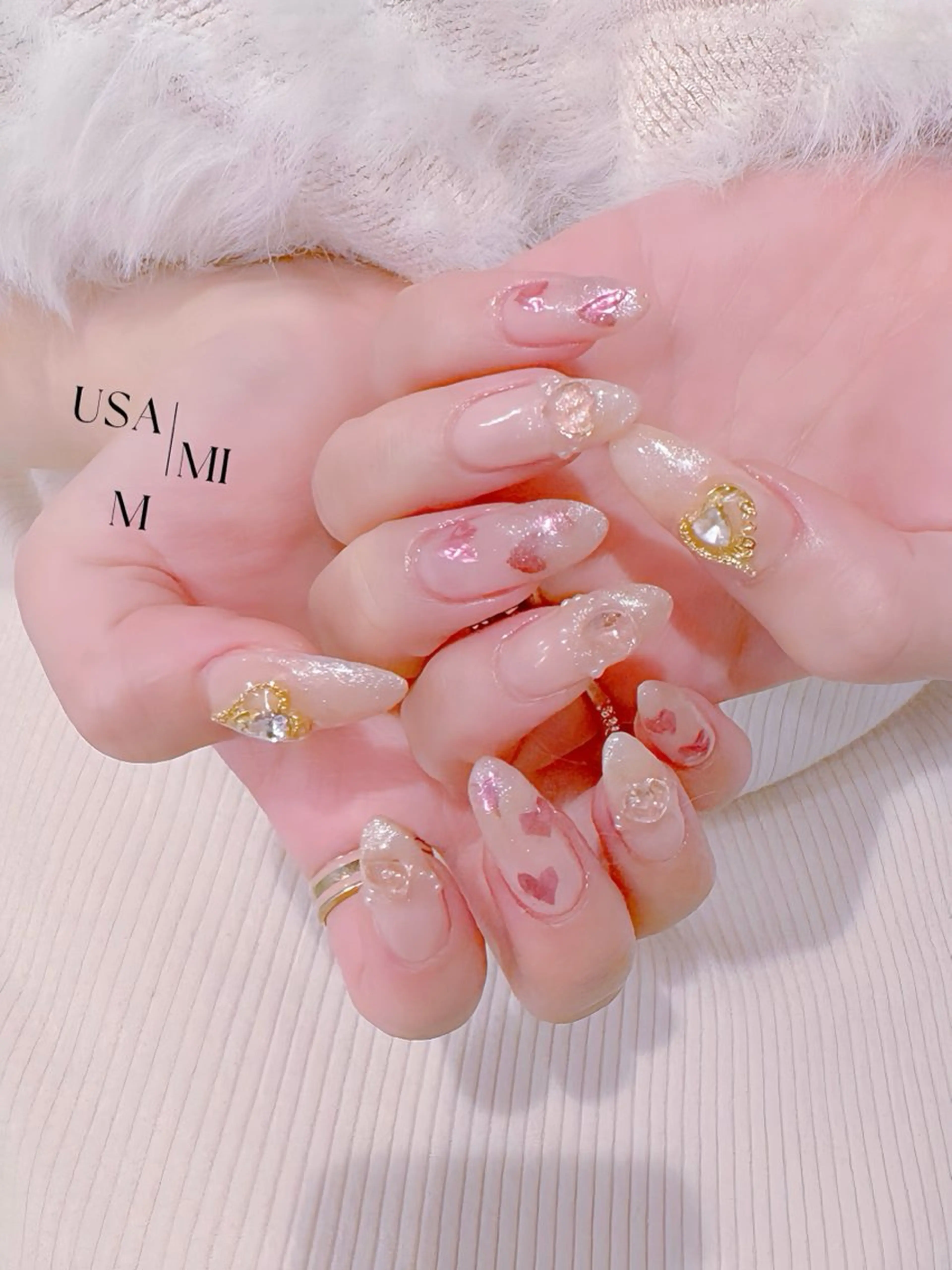 ネイル 💕🐰うさみみ🐰 💕猫と触れ合い✨のネイルデザイン