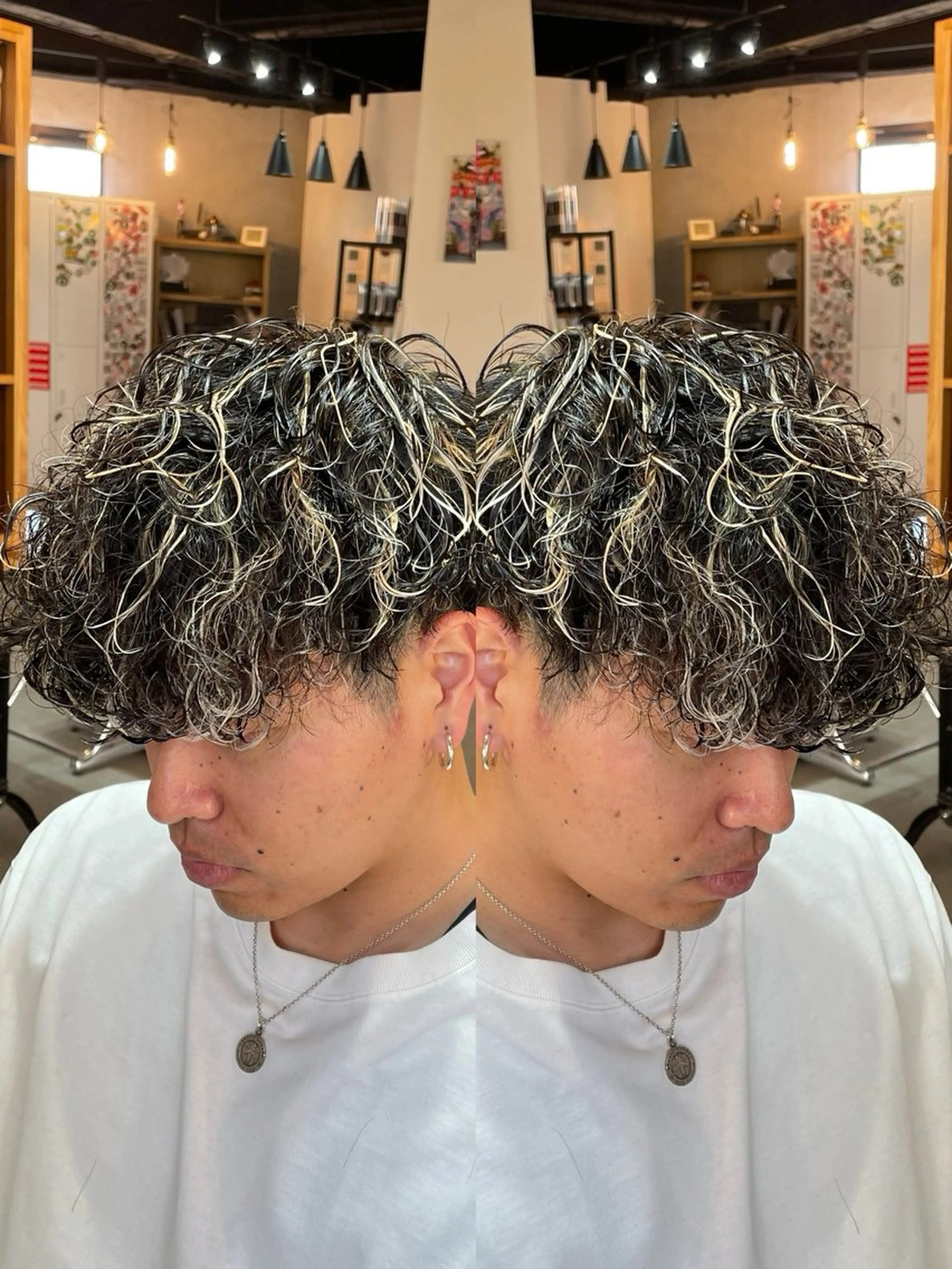 カラー パーマ メンズ カット ヘアカラー パーマ メンズパーマの達人 大久保∞🇰🇷のヘアスタイル