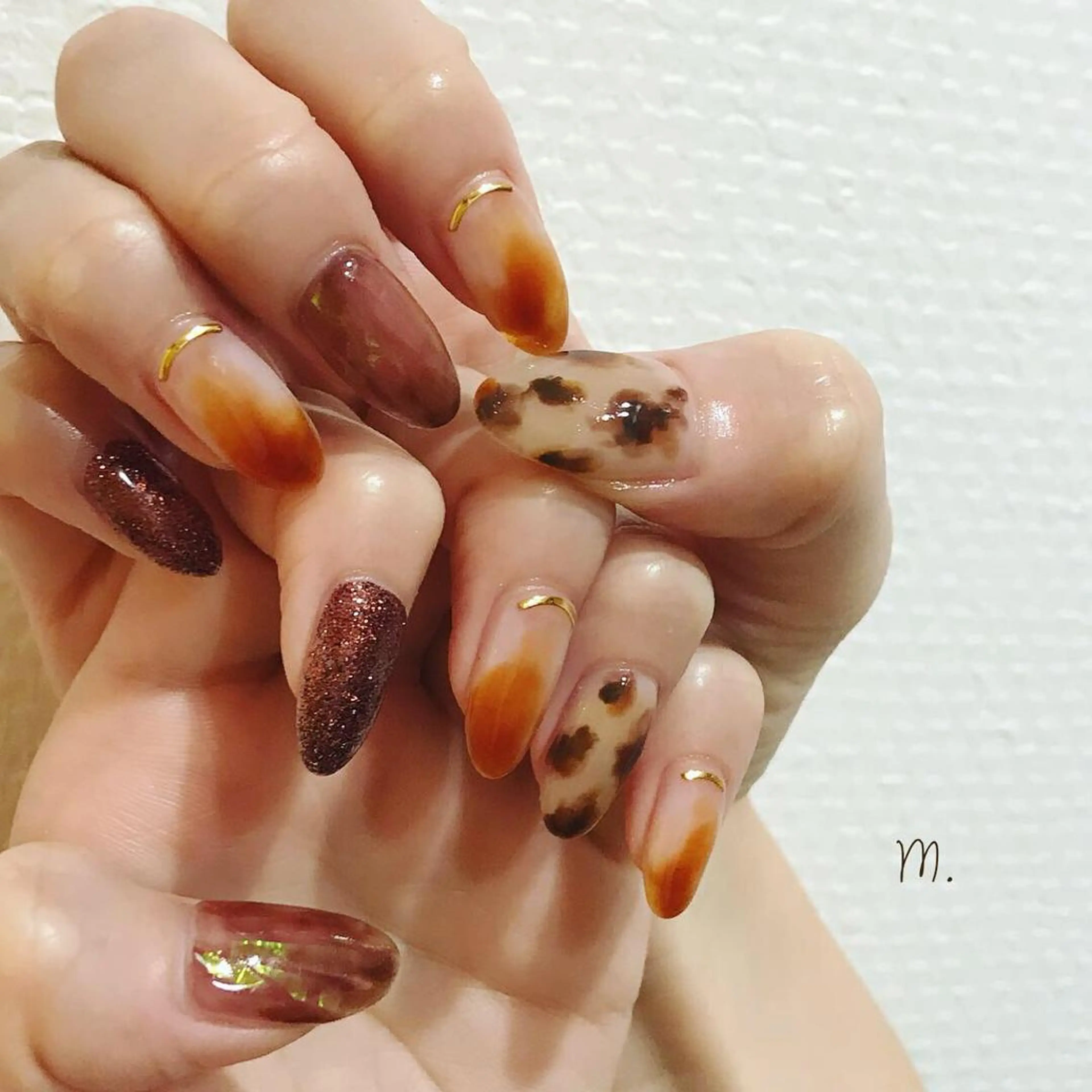 ネイル ブラウン ハンドネイル Nakazawa Mayuのネイルデザイン