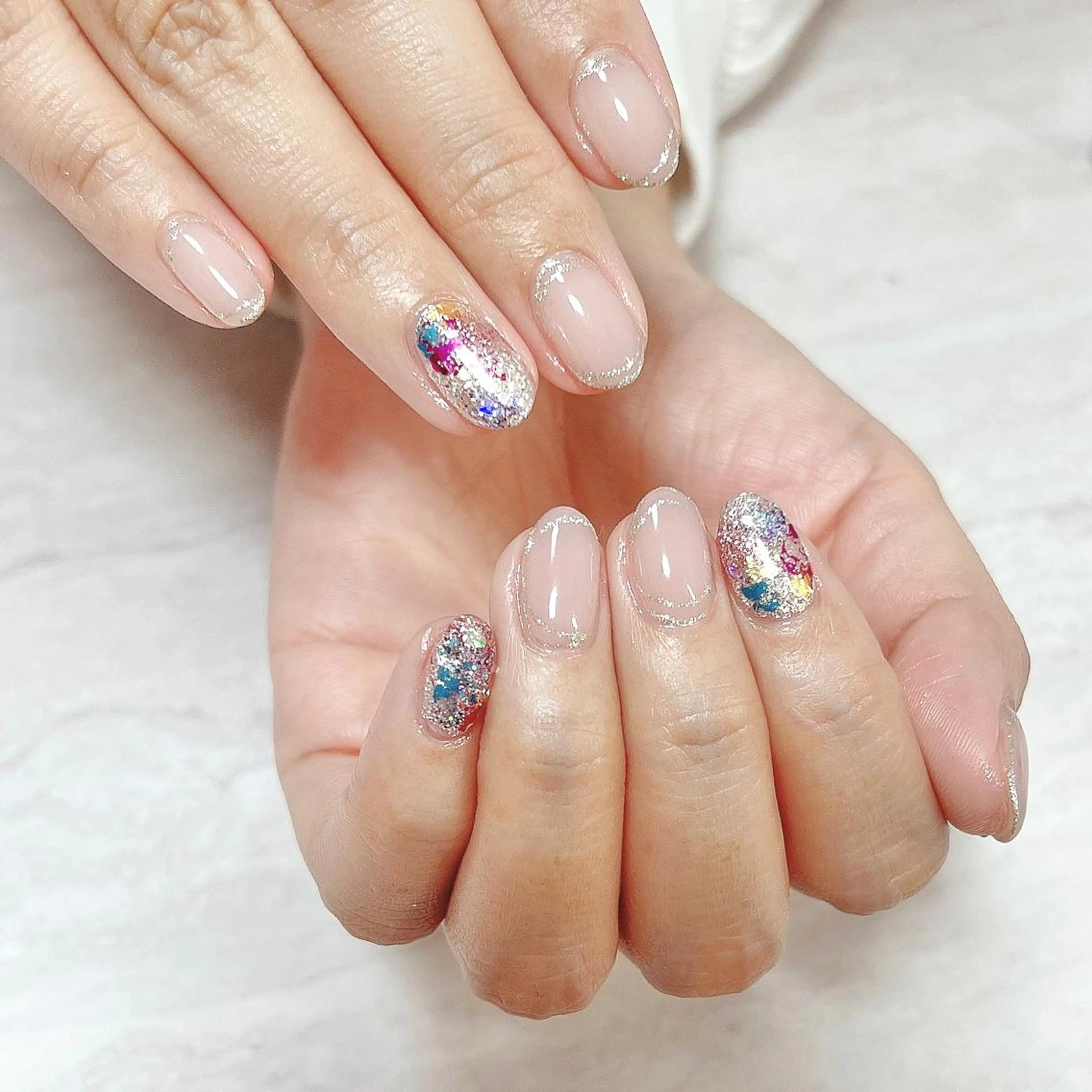 ネイル キラキラネイル ラメ(グリッター) ワンカラーネイル ステラ marikominoのネイルデザイン