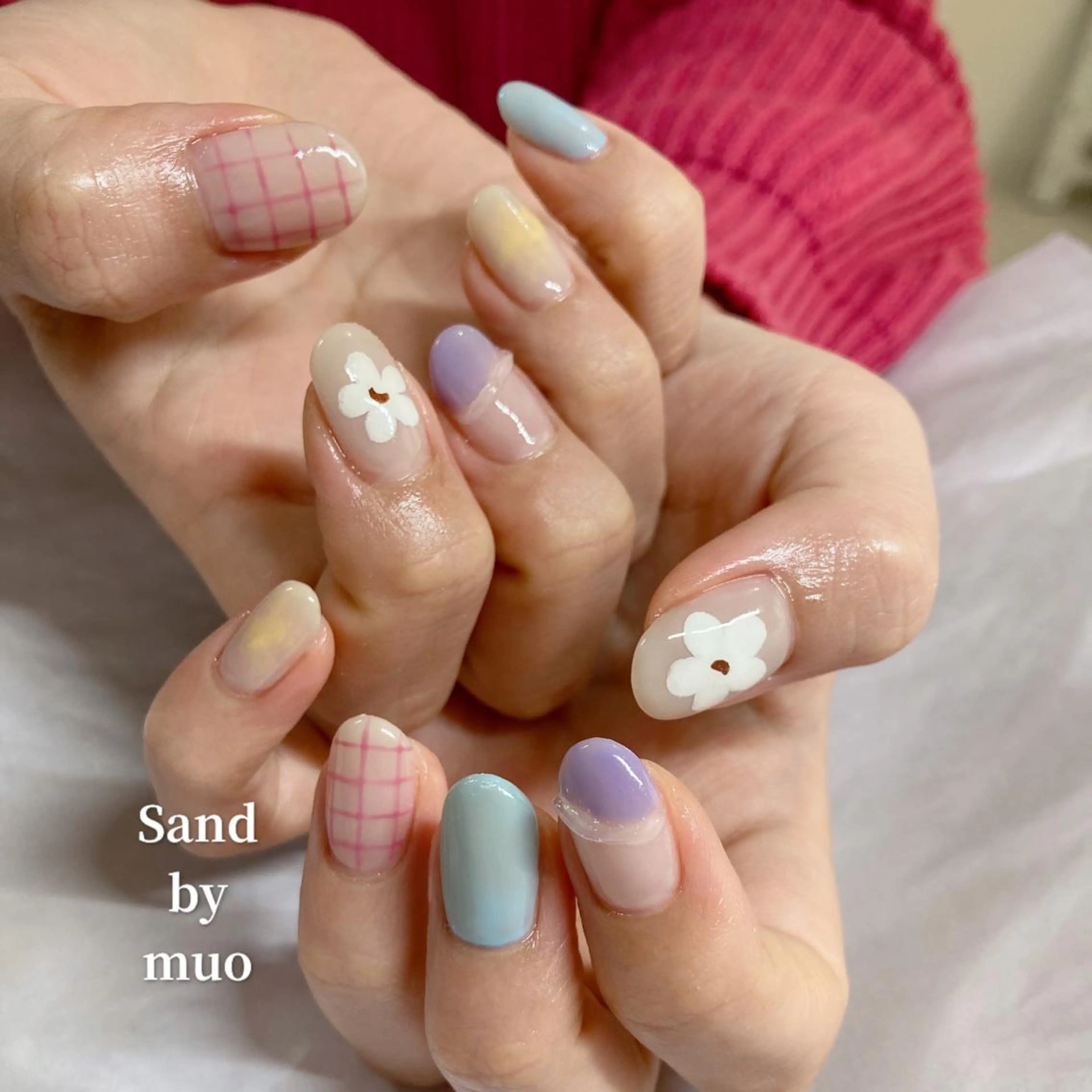 ネイル パステルネイル Sand by muoのネイルデザイン
