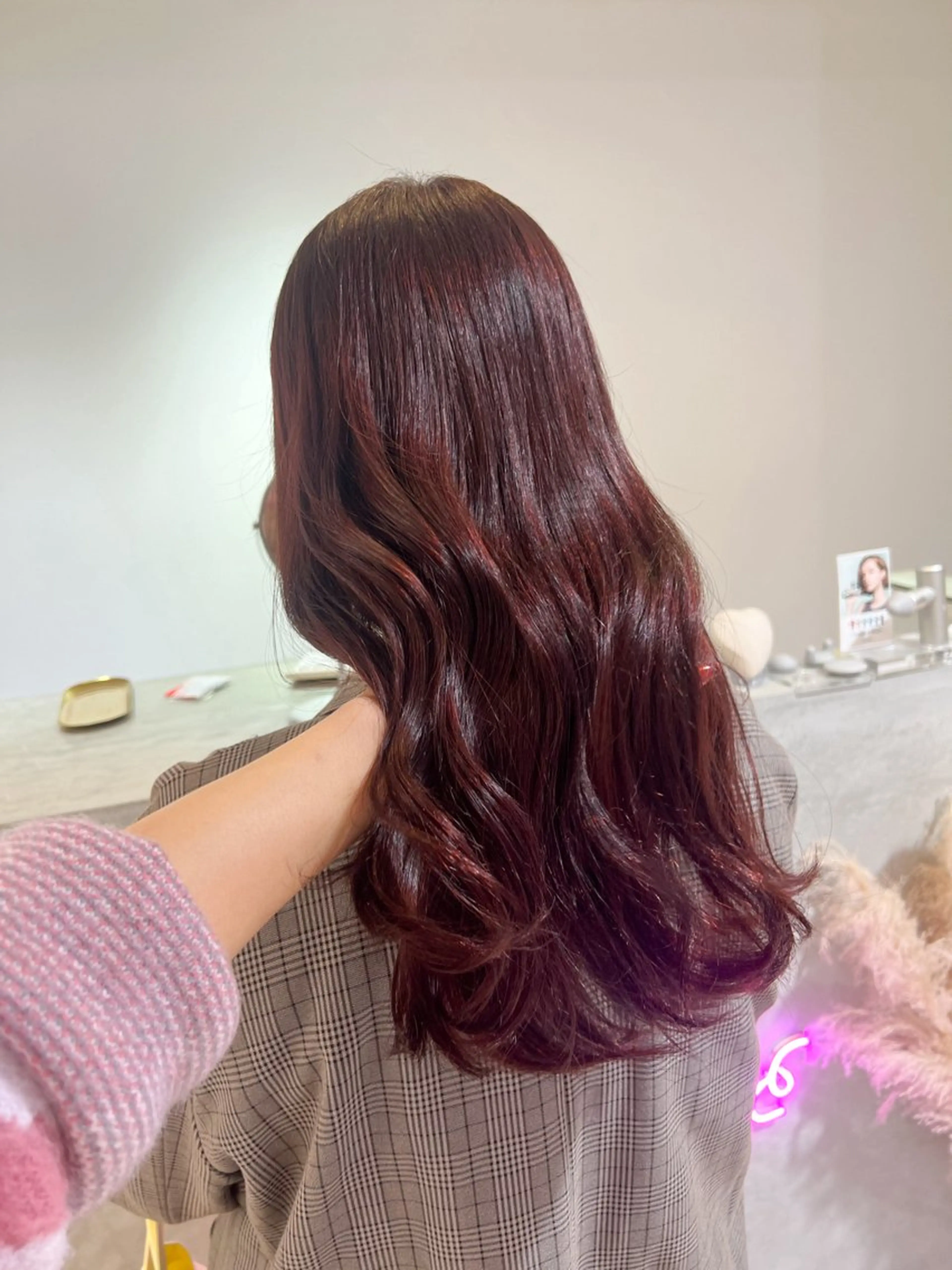 ロング カラー ヘアカラー トリートメント 🎀ダブルカラー/ ピンク×ガーリー🎀のヘアスタイル