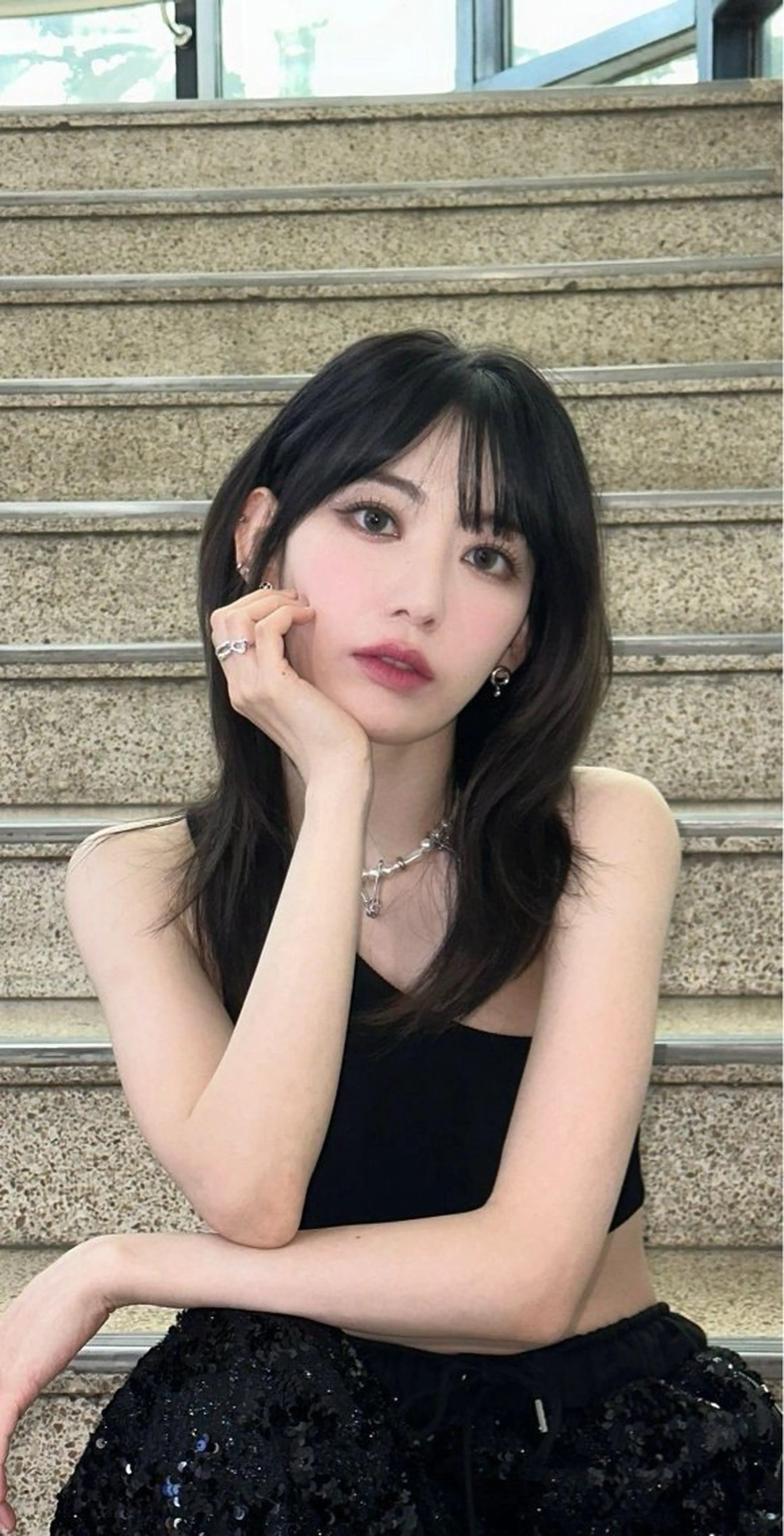 ミディアム 韓国風ヘア レイヤーカット カット 韓国レイヤー/ヘア カラー🎀ayamiのヘアスタイル