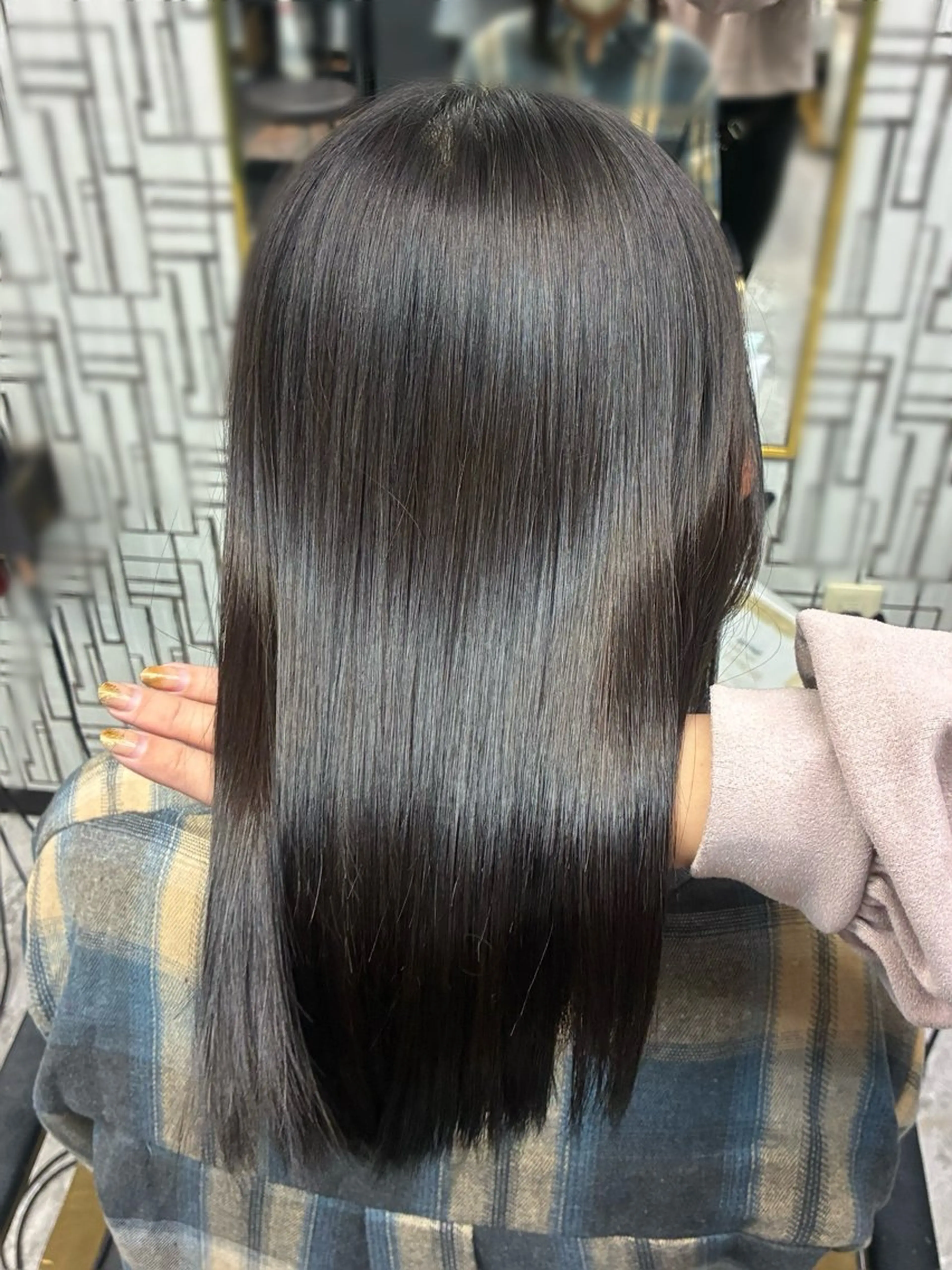 セミロング 縮毛矯正 トリートメント 北村 理奈のヘアスタイル