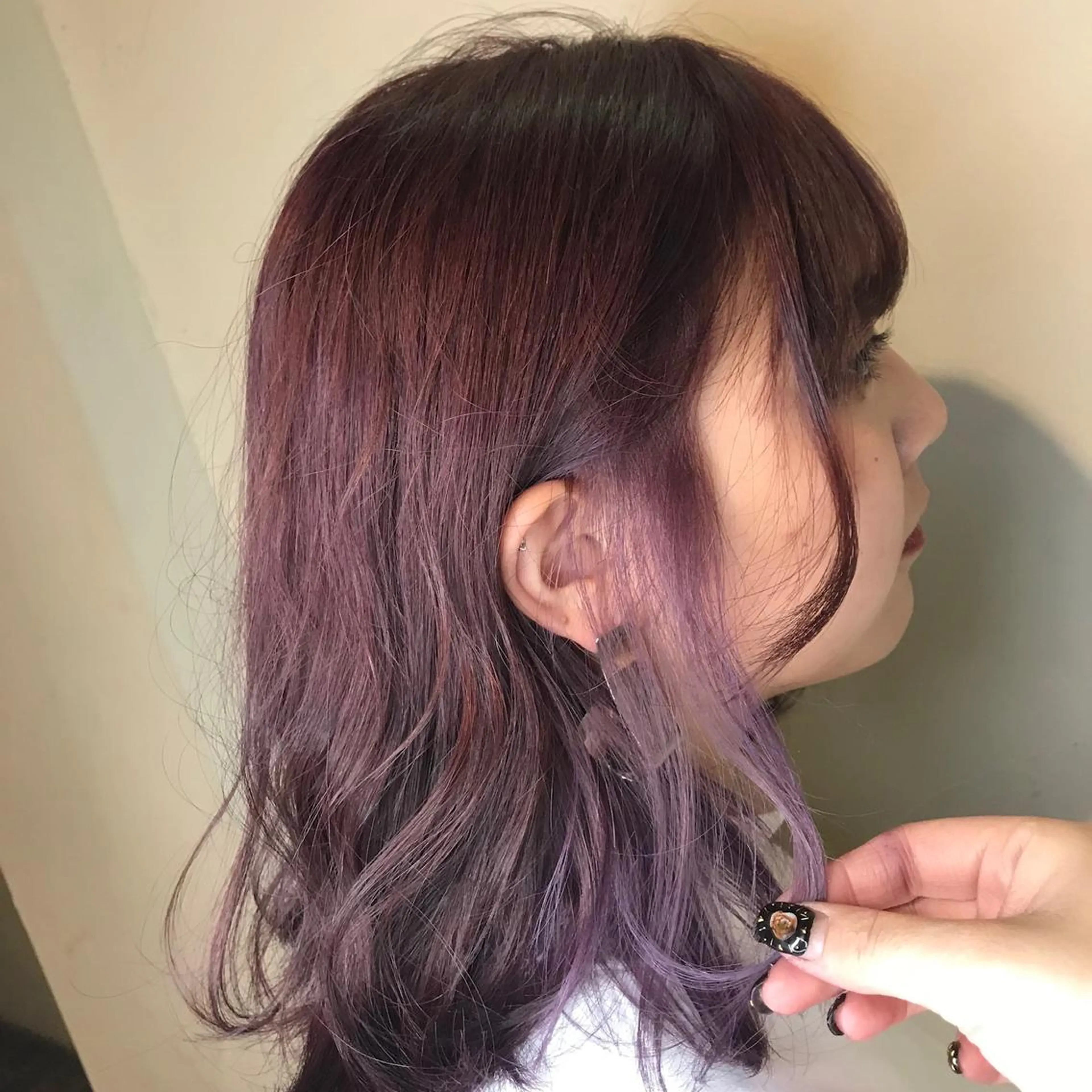 ミディアム ヘアカラー 中田 サヤカのヘアスタイル